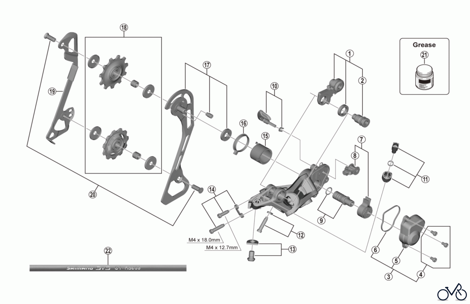 Shimano RD Rear Derailleur - Schaltwerk RD-RX400 GRX Rear Derailleur (10-speed)