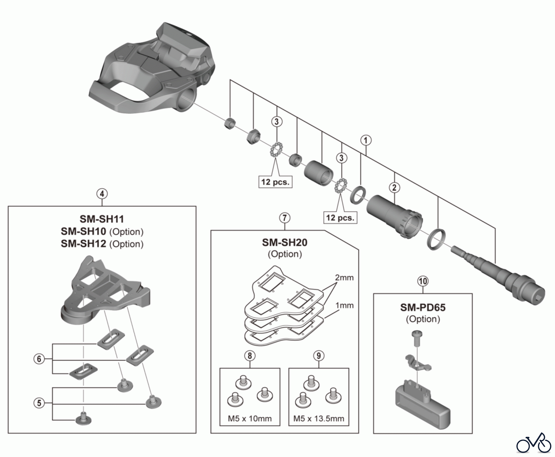 Shimano PD Pedal - Pedale PD-RS500 SPD-SL Pedals