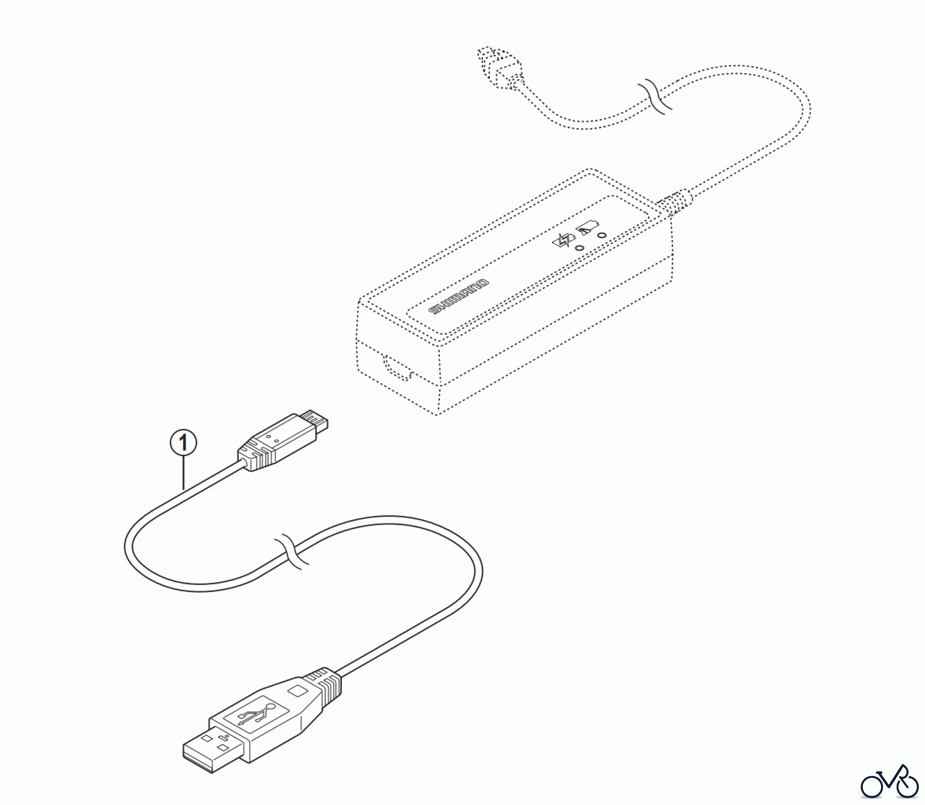 Shimano SM Smallparts - Kleinteile, RT, BT, BB, CD SM-BCR2 Battery Charger / PC Linkage Device