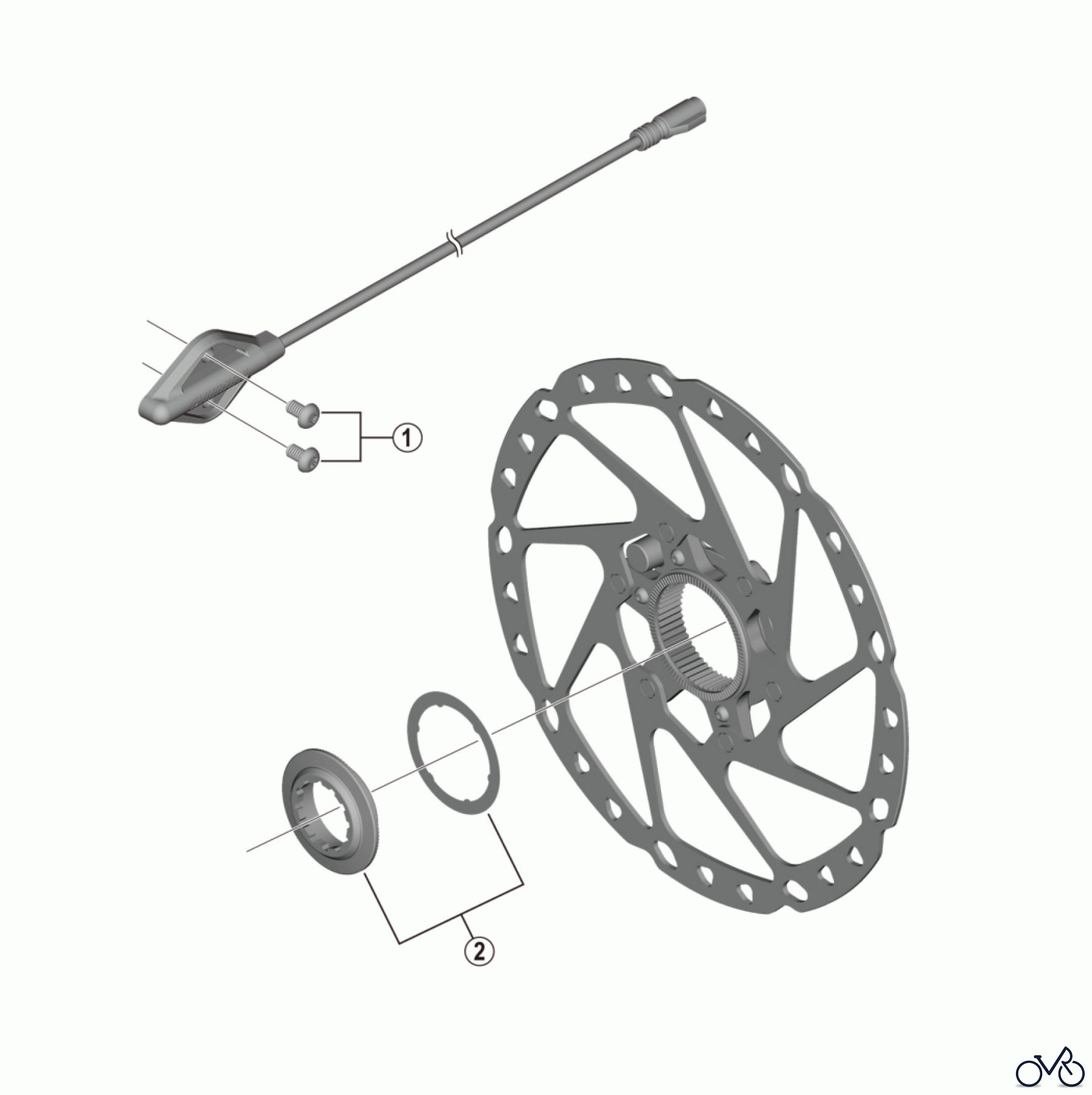 Shimano SM Smallparts - Kleinteile, RT, BT, BB, CD RT-EM600, SM-DUE11 Disc Brake Rotor E-Bike STEPS
