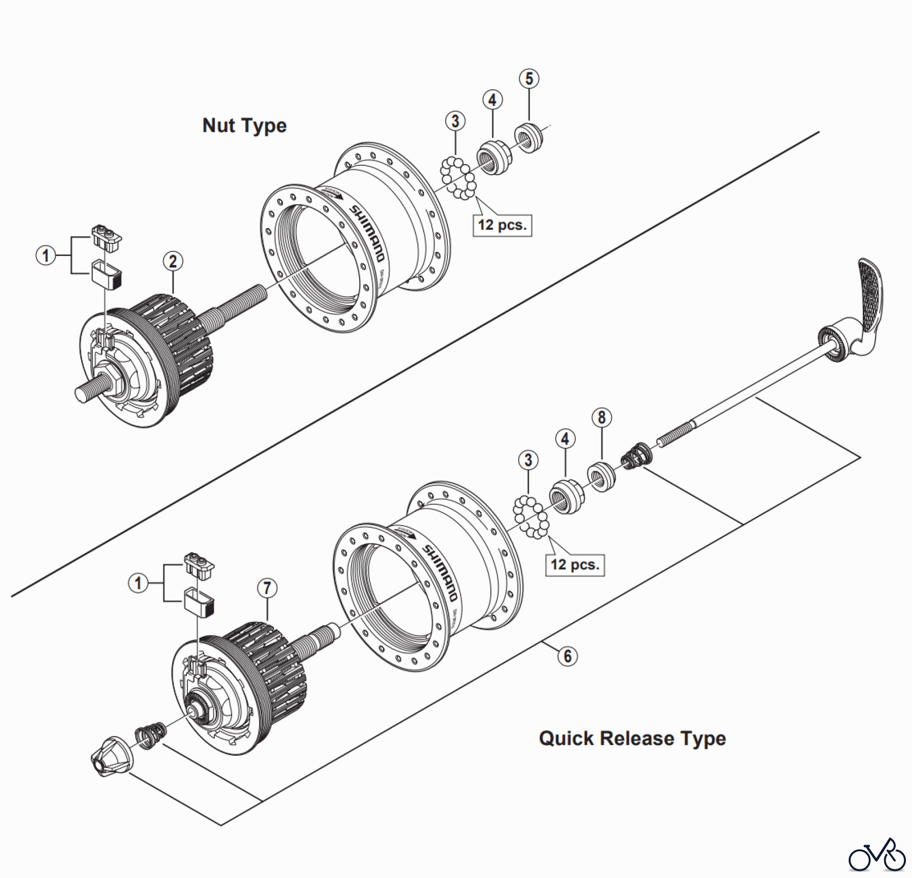 Shimano DH Dynamo Hub - Nabendynamo DH-3R35-H Hub Dynamo 6V-3W / Roller Brake Compatible