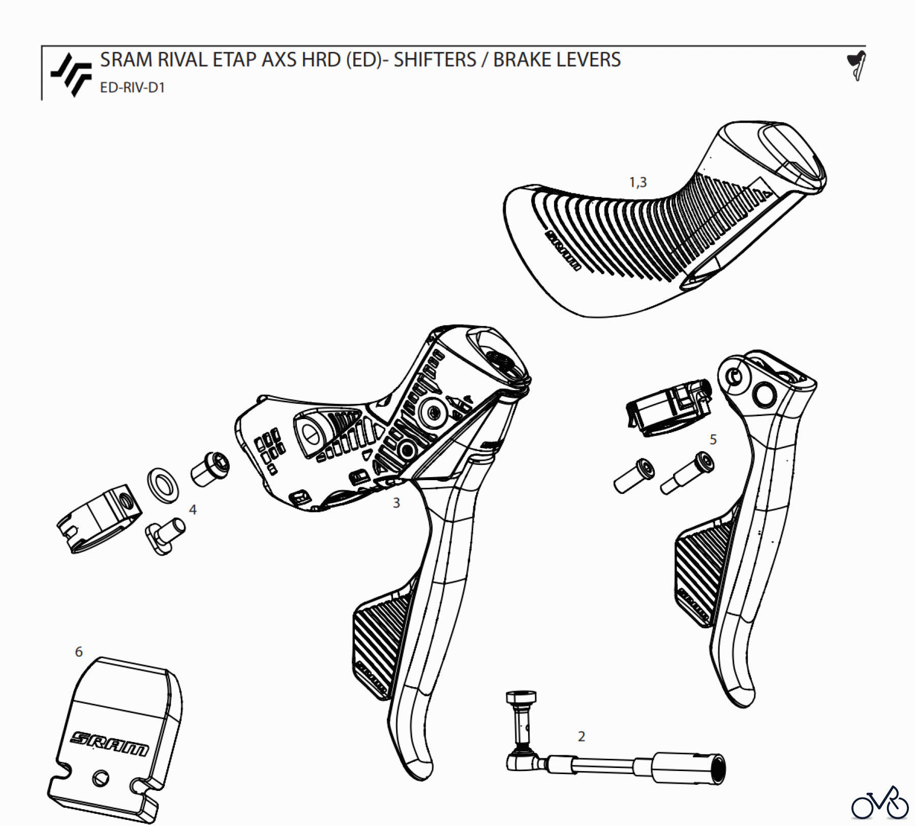 Sram Sram SRAM RIVAL ETAP AXS HRD (ED)- SHIFTERS / BRAKE LEVERS