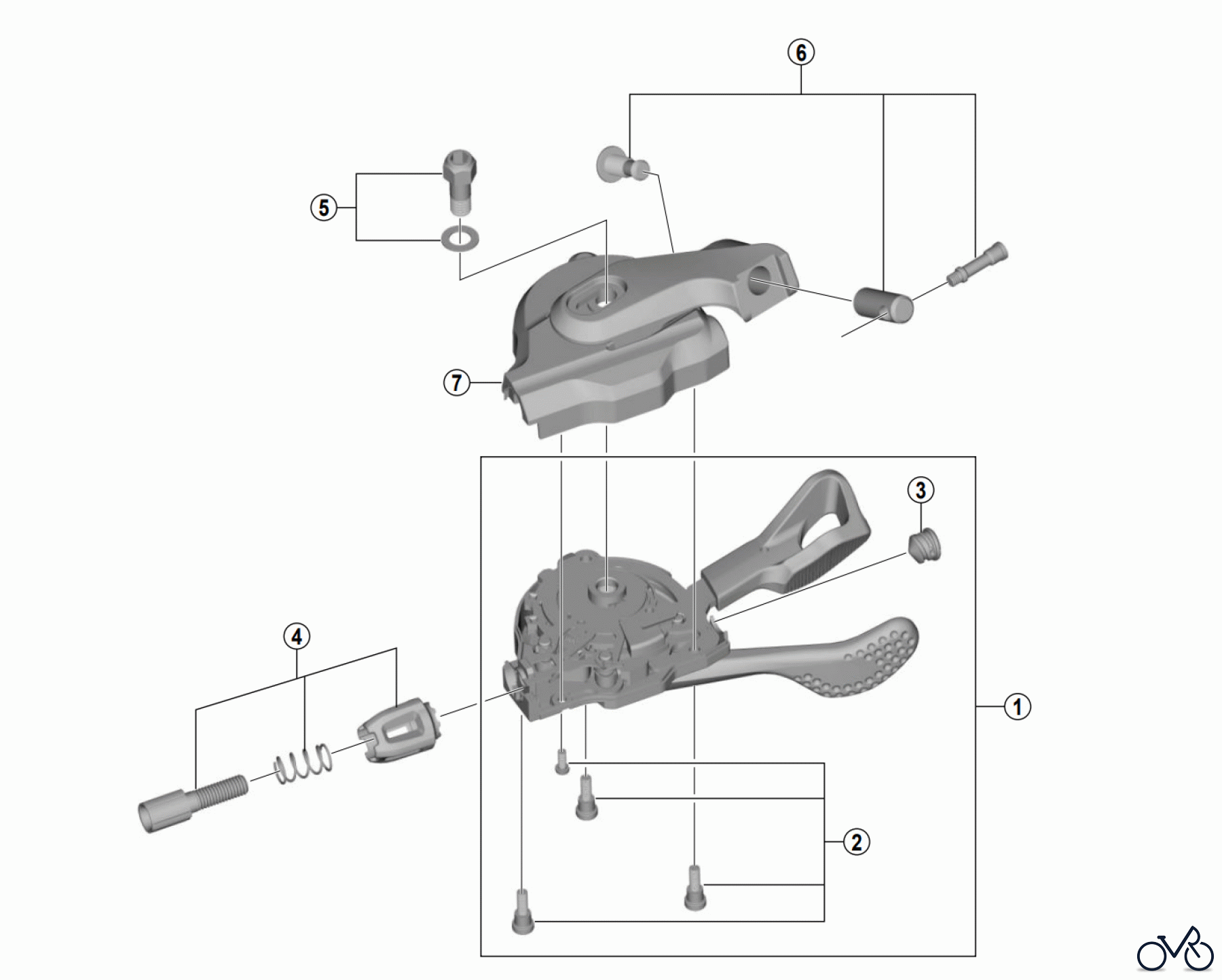 Shimano SL Shift Lever - Schalthebel SL-M8000-B-I DEORE XT Rapidfire Plus Lever I-spec B-type (3/2x11-speed)