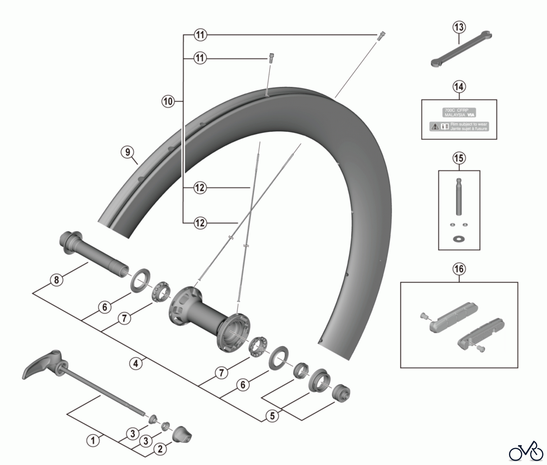 Shimano WH Wheels - Laufräder WH-R9200-C60-HR-TU-F-4824 Dura-Ace