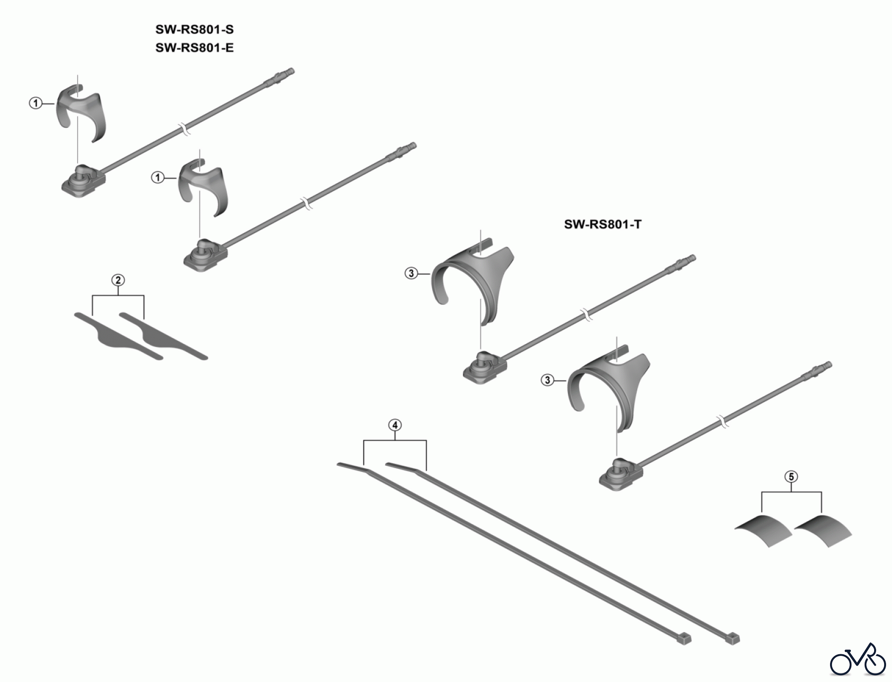 Shimano SW Switch - Schalter SW-RS801-S, SW-RS801-E, SW-RS801-T Schalthebel