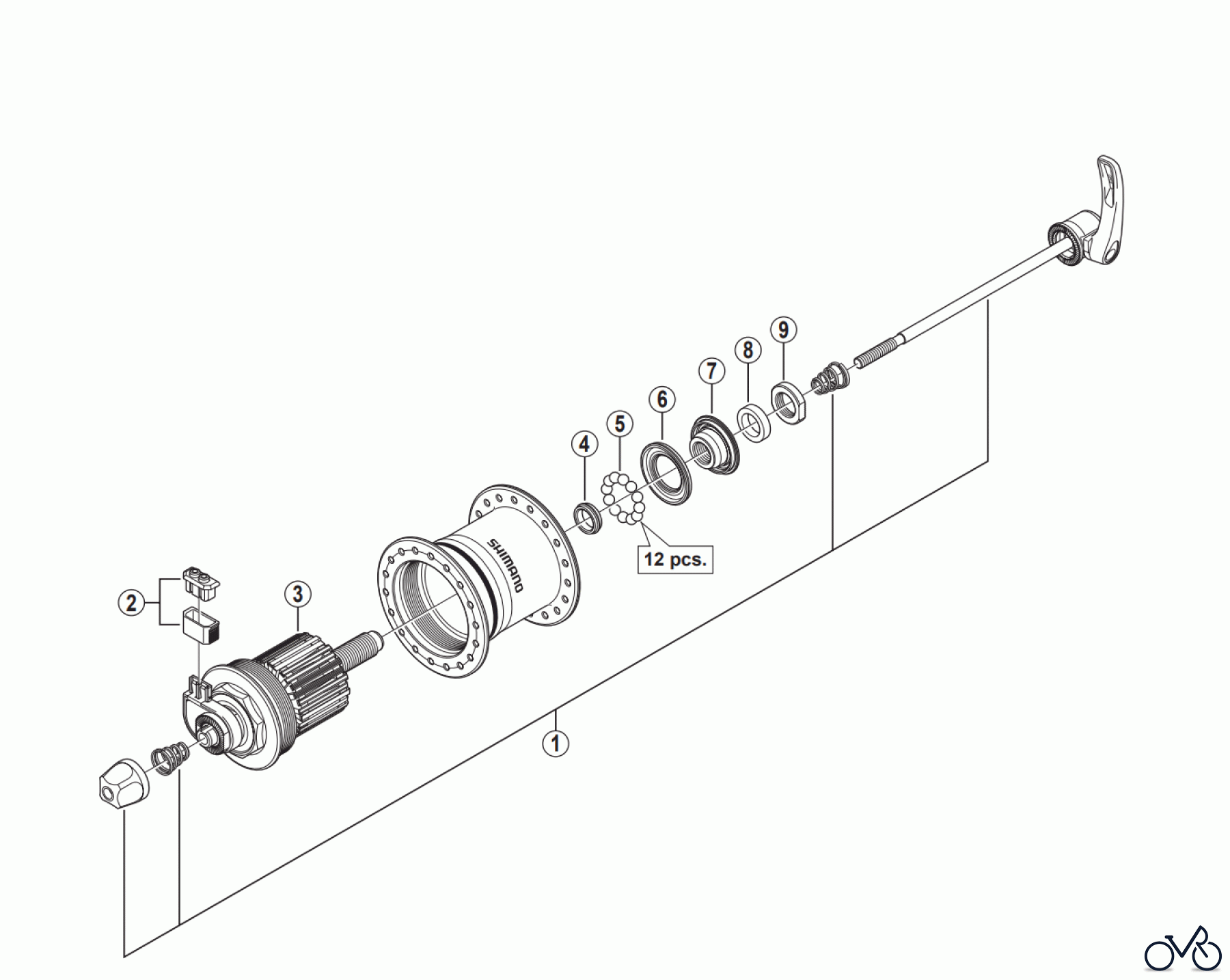 Shimano DH Dynamo Hub - Nabendynamo DH-1N70 Hub Dynamo