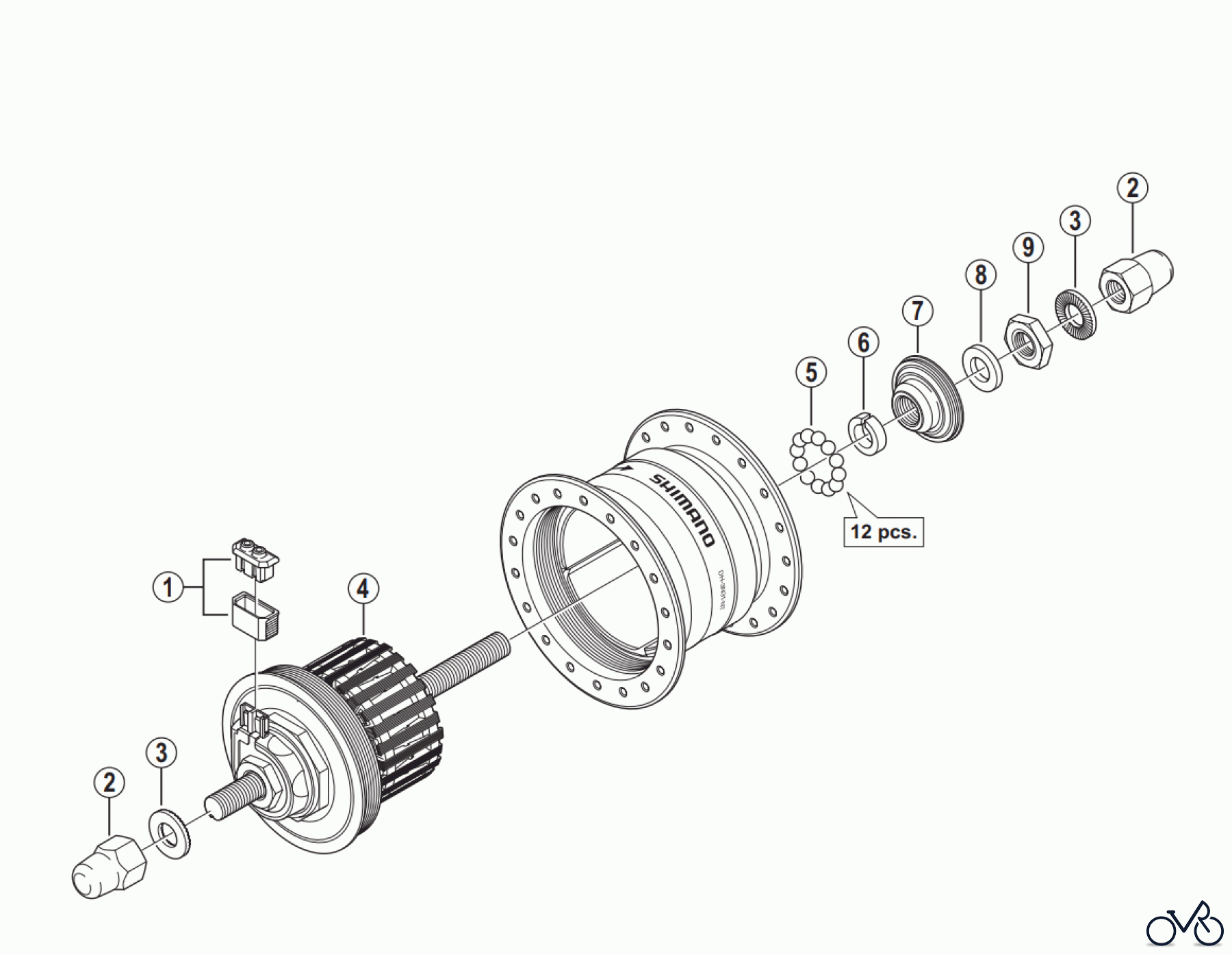 Shimano DH Dynamo Hub - Nabendynamo DH-3N31 Hub Dynamo
