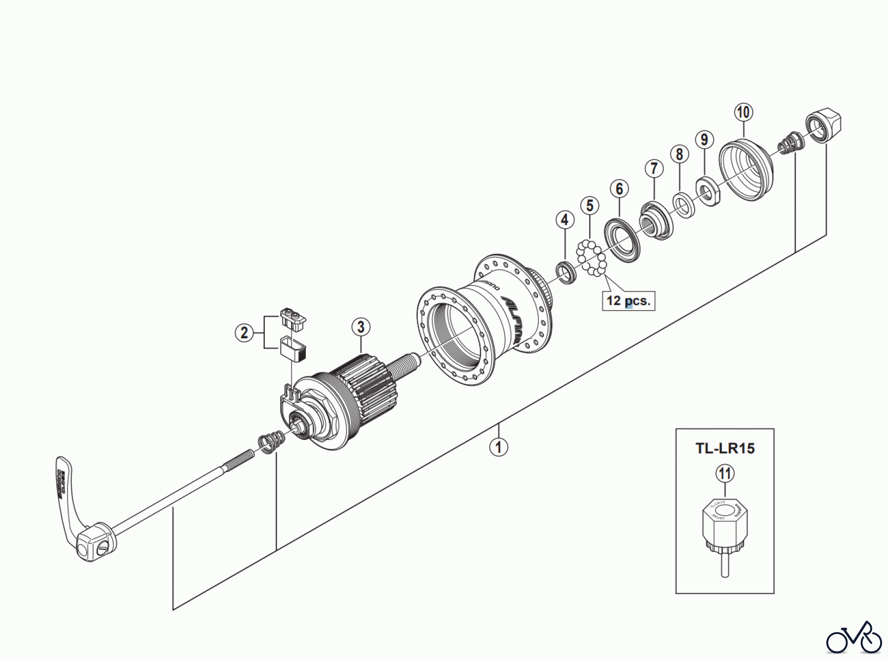 Shimano DH Dynamo Hub - Nabendynamo DH-S700 ALFINE Hub Dynamo