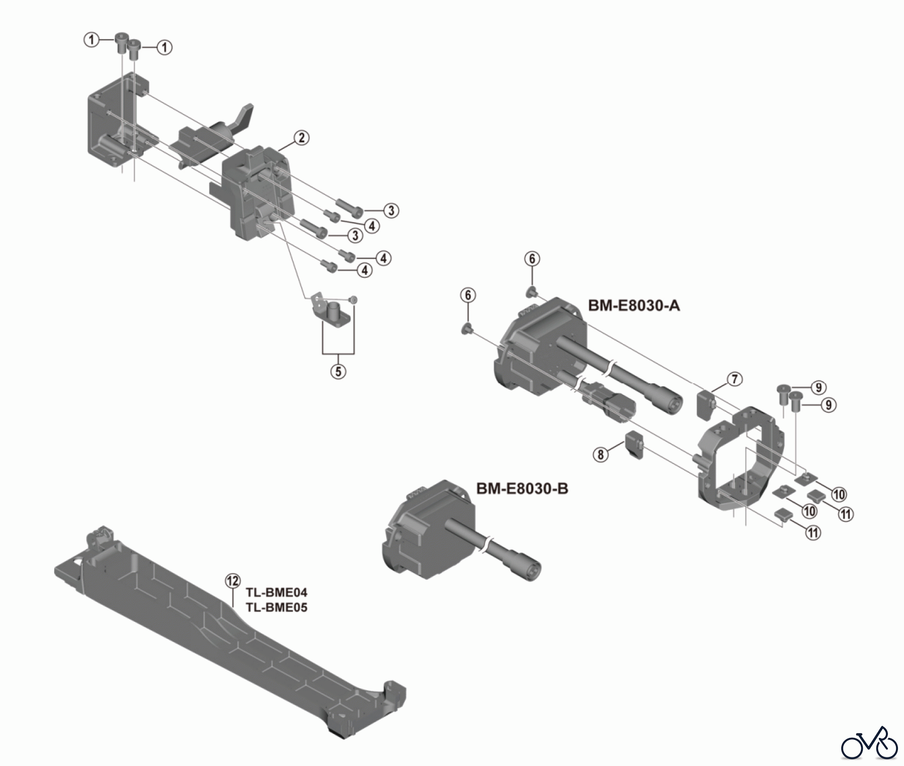Shimano BM Akkuhalterung (E-Bike) BM-E8030 Battery Mount