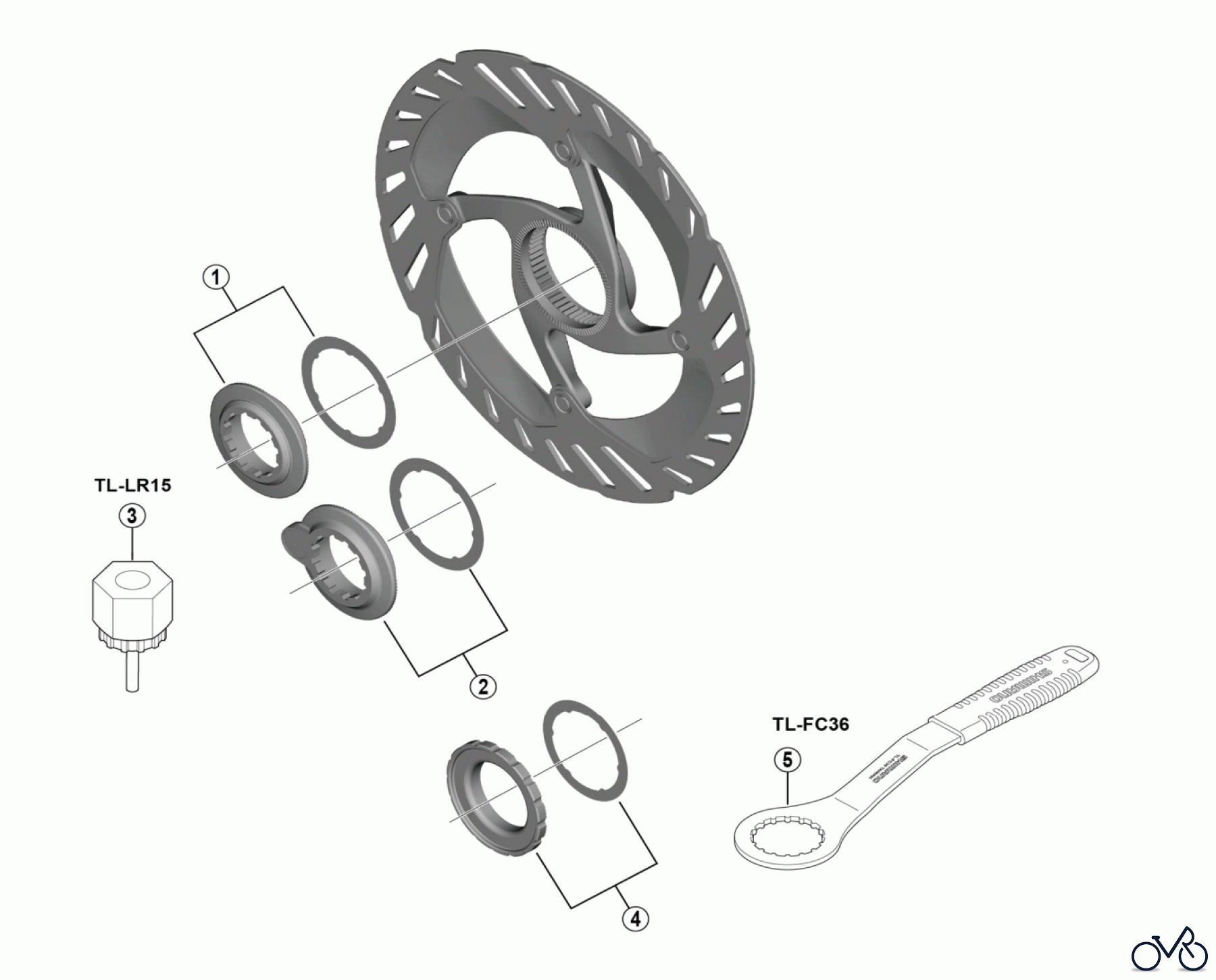 Shimano SM Smallparts - Kleinteile, RT, BT, BB, CD RT-CL900 Disc Brake Roto