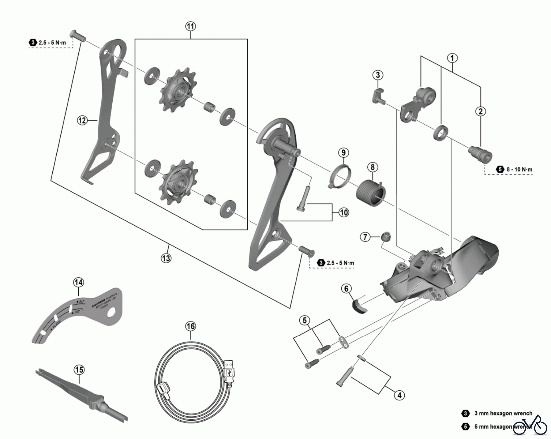 Shimano RD Rear Derailleur - Schaltwerk RD-R7150 SHIMANO 105 Rear Derailleur 12-speed
