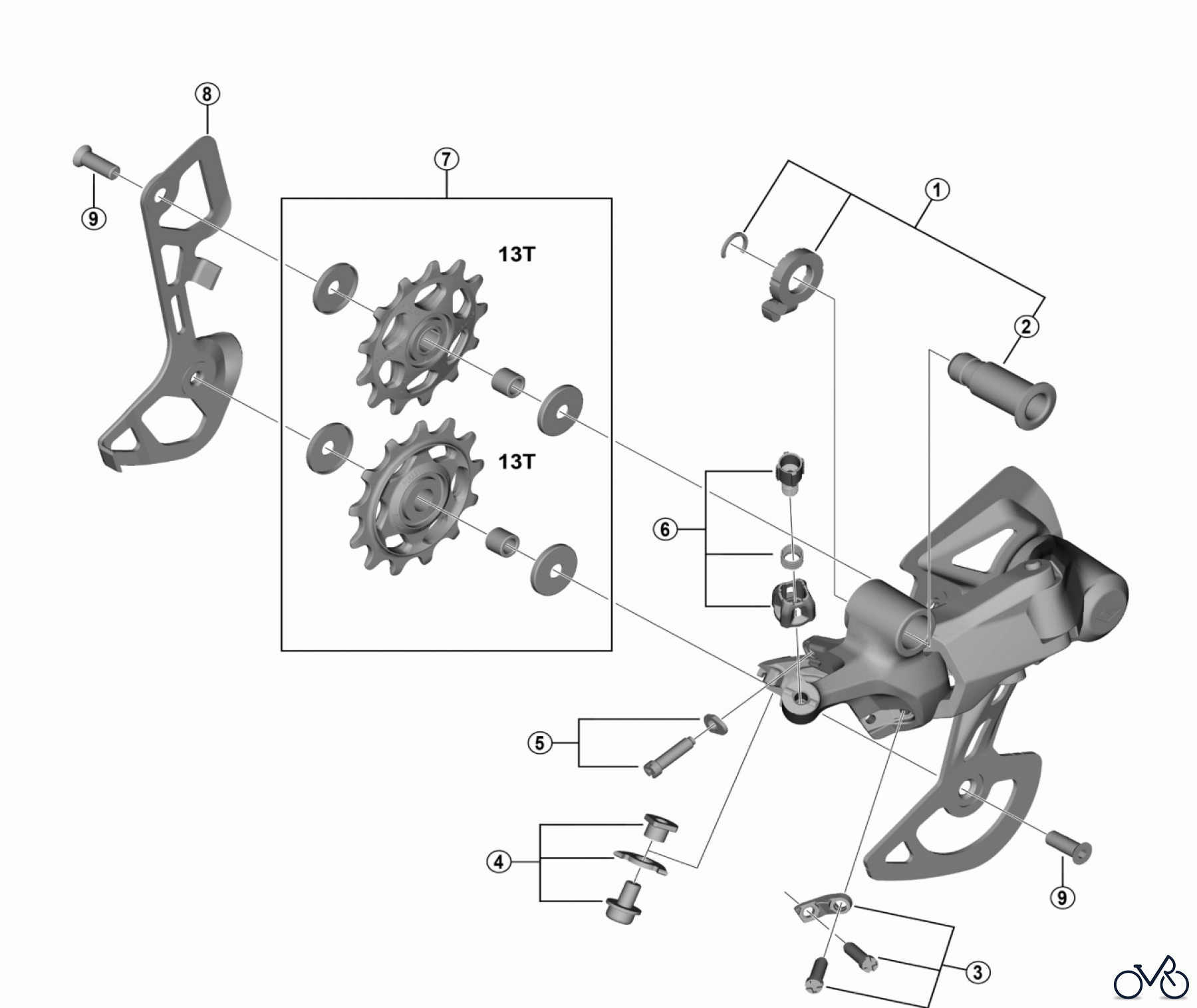 Shimano RD Rear Derailleur - Schaltwerk RD-U4000 SHIMANO CUES Schaltwerk