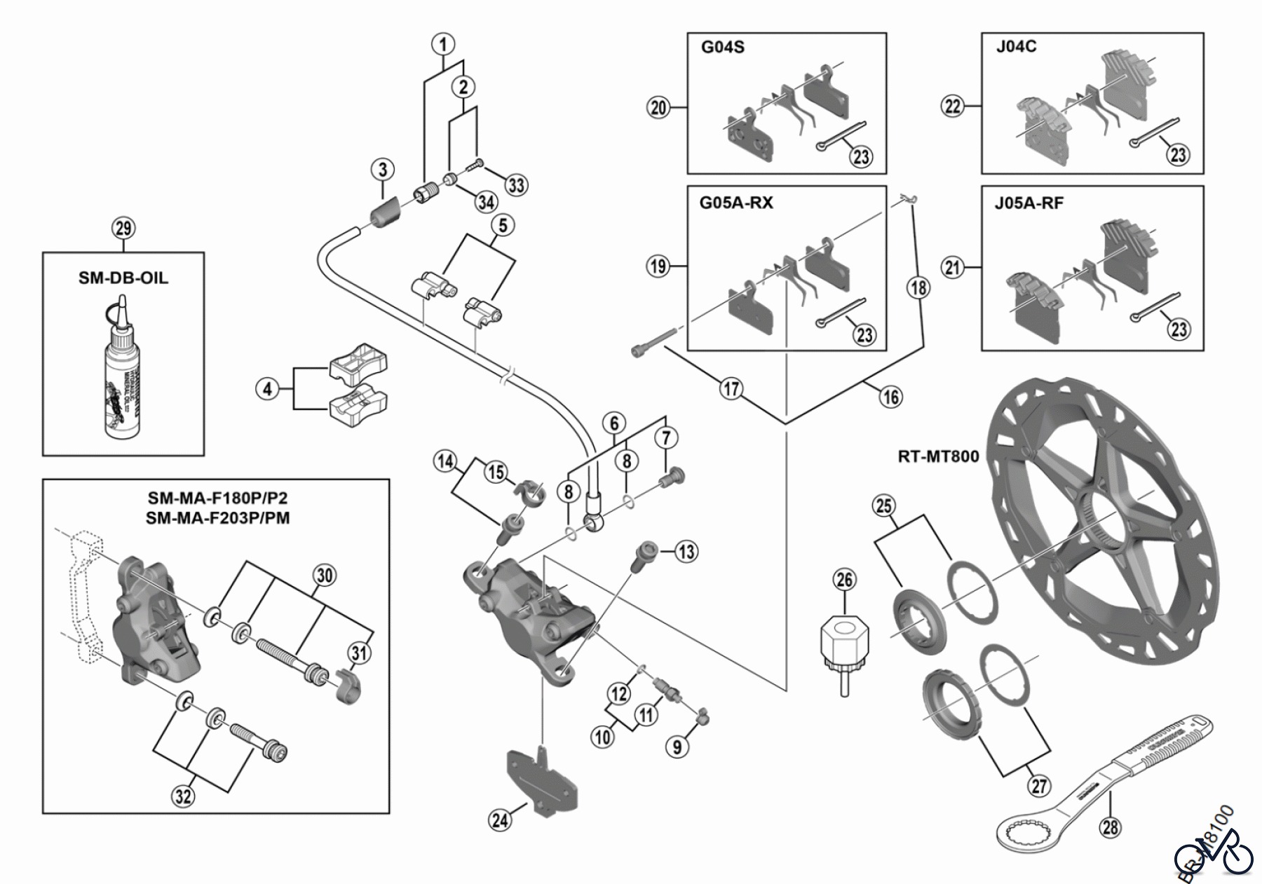 Shimano BR Brake - Bremse BR-U8000 SHIMANO CUES Bremse (Hydraulische Scheibenbremse)