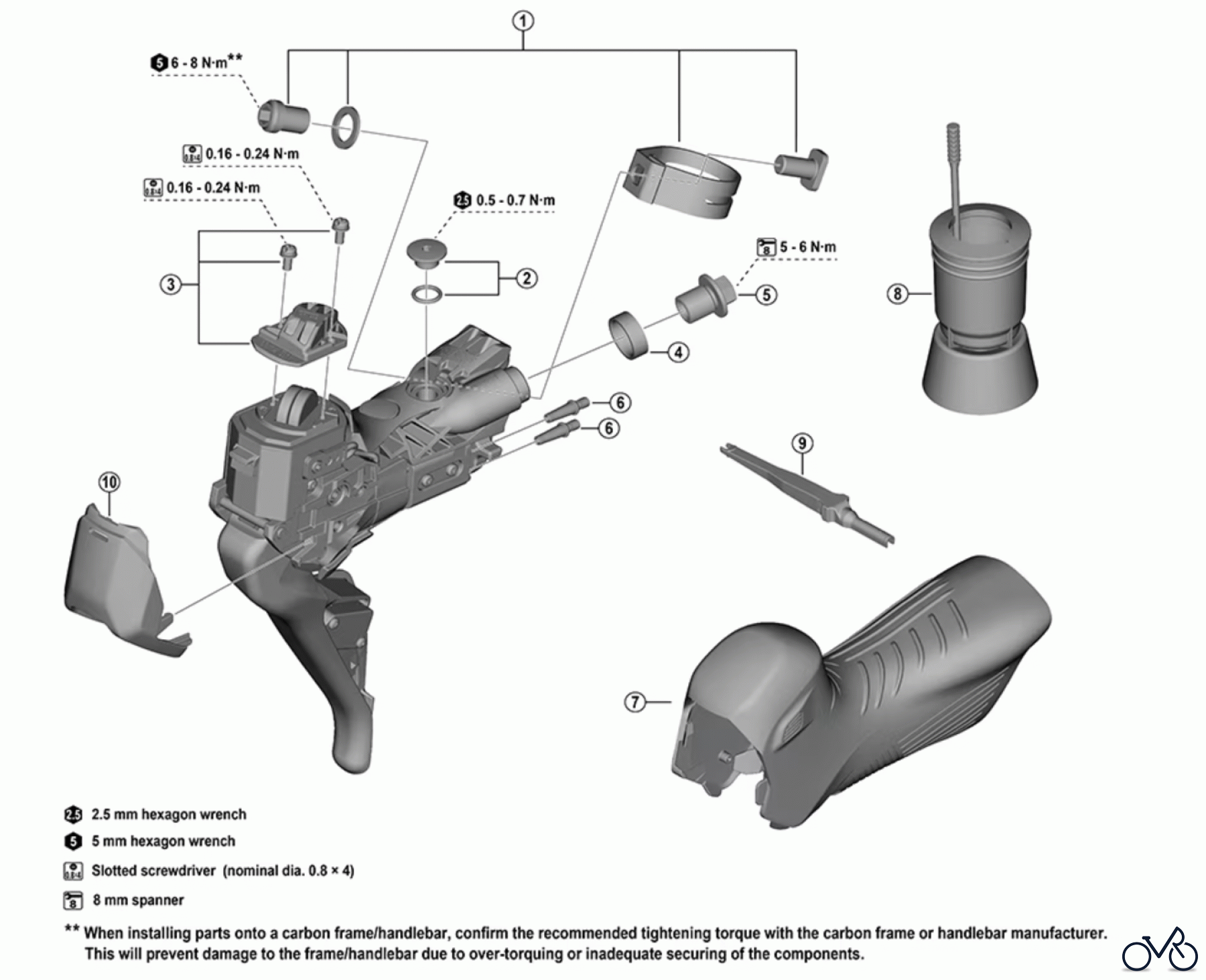  Shimano ST Rapidfire- Schaltbremshebel ST-RX825  GRX DUAL CONTROL LEVER (For Disc Brake) (2x12-speed)