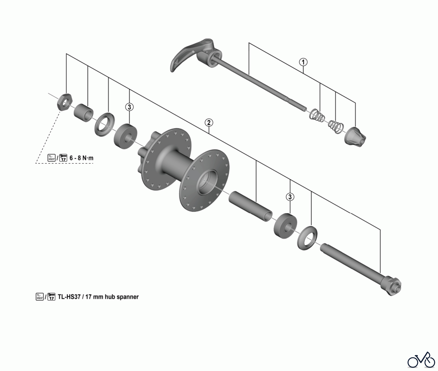 Shimano HB Hub - Vordere Nabe HB-QB400 Front Hub
