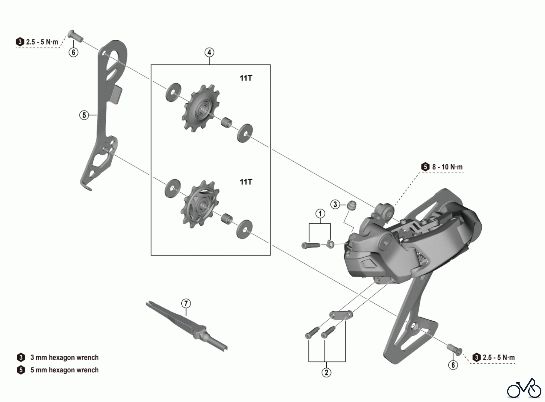 Shimano RD Rear Derailleur - Schaltwerk RD-U8050-SGS (11/10-speed), RD-U8050-GS (10-speed)