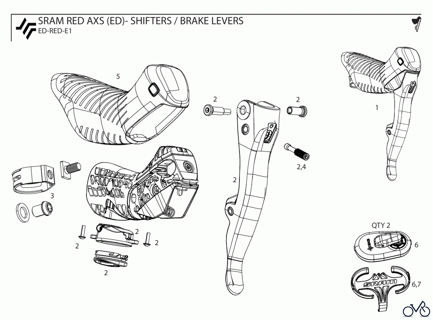 Sram Sram SRAM RED AXS (ED)- SHIFTERS / BRAKE LEVERS