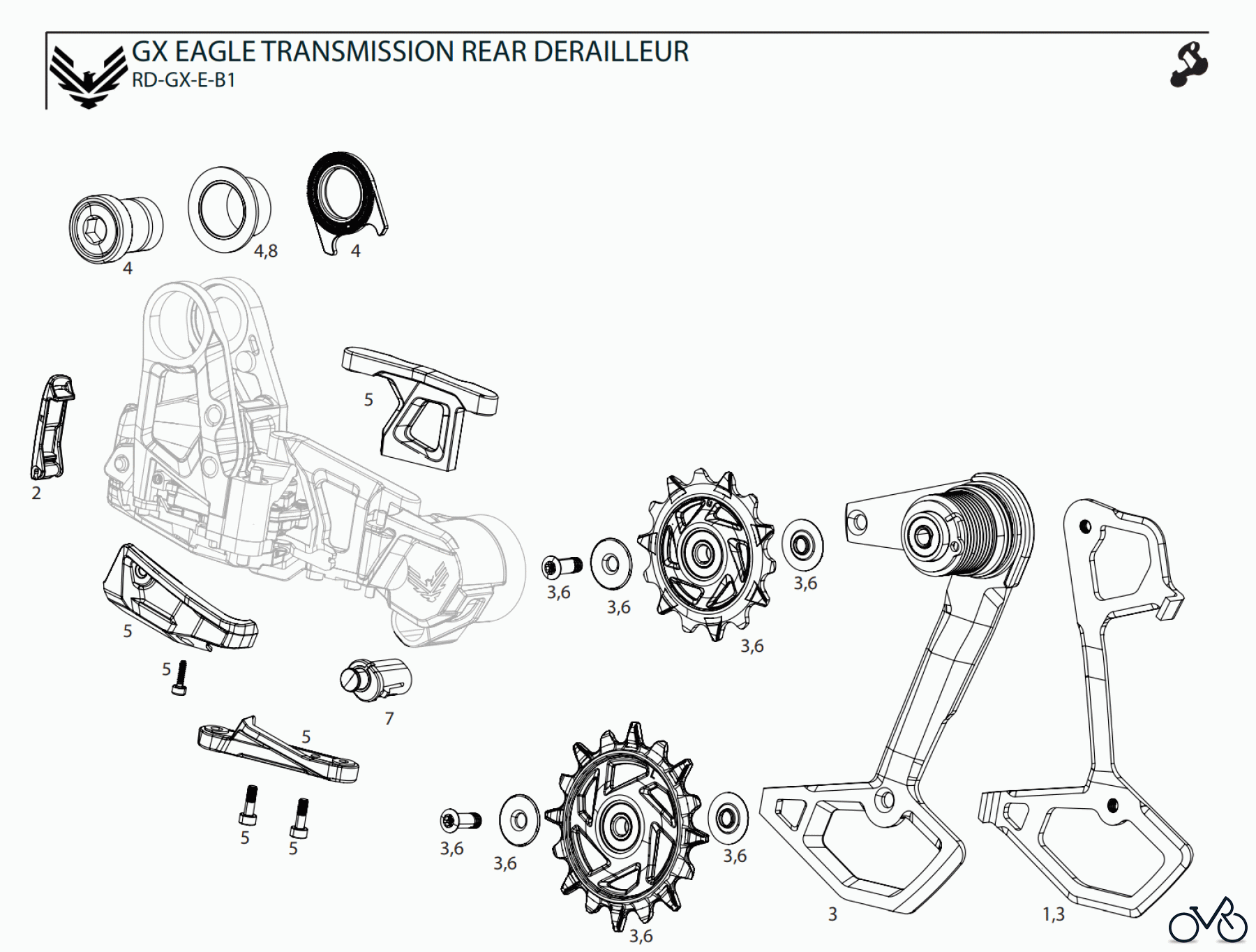 Sram Sram GX EAGLE TRANSMISSION REAR DERAILLEUR