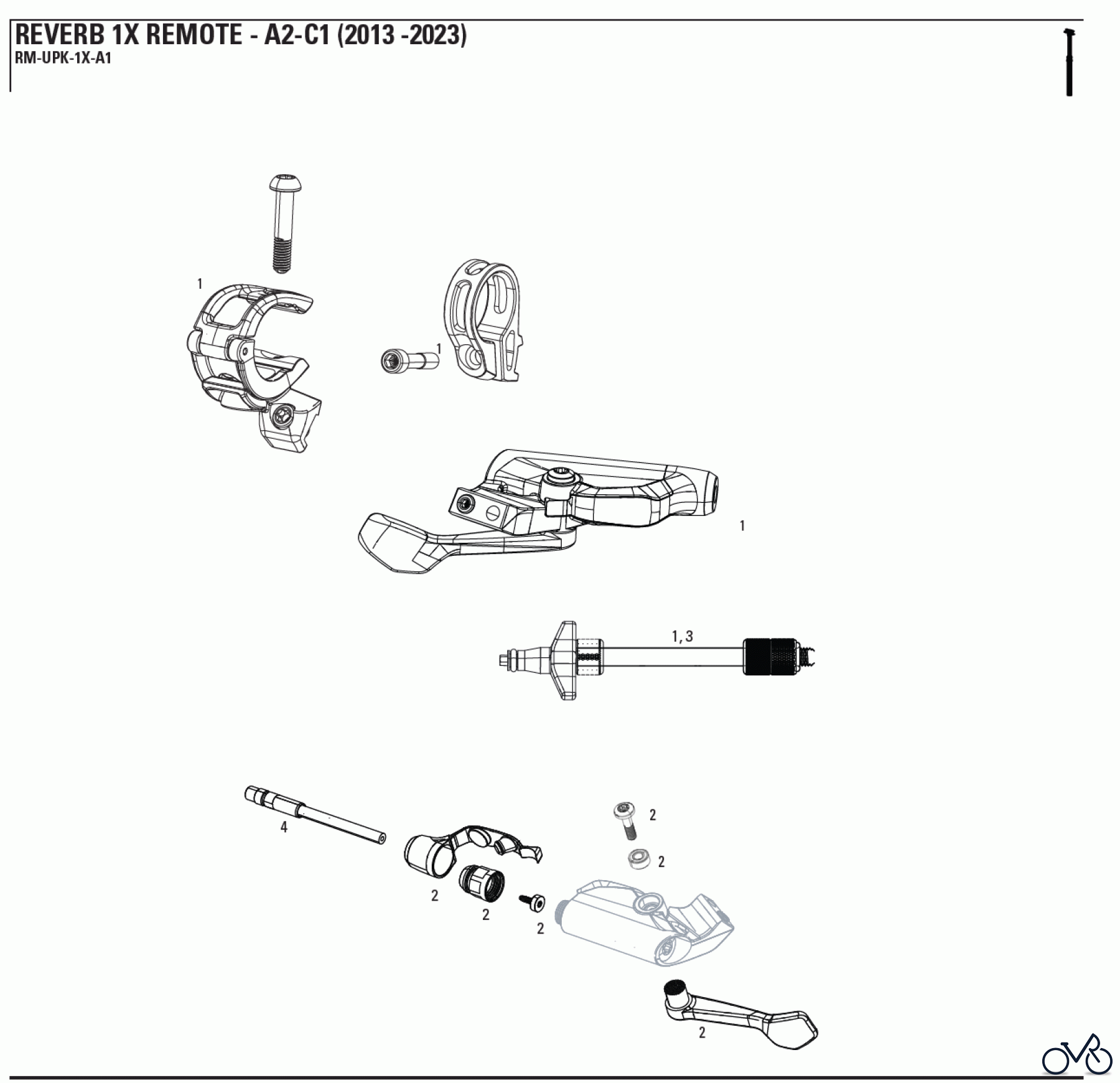 Sram RockShox REVERB 1X REMOTE - A2-C1 (2013 -2023)
