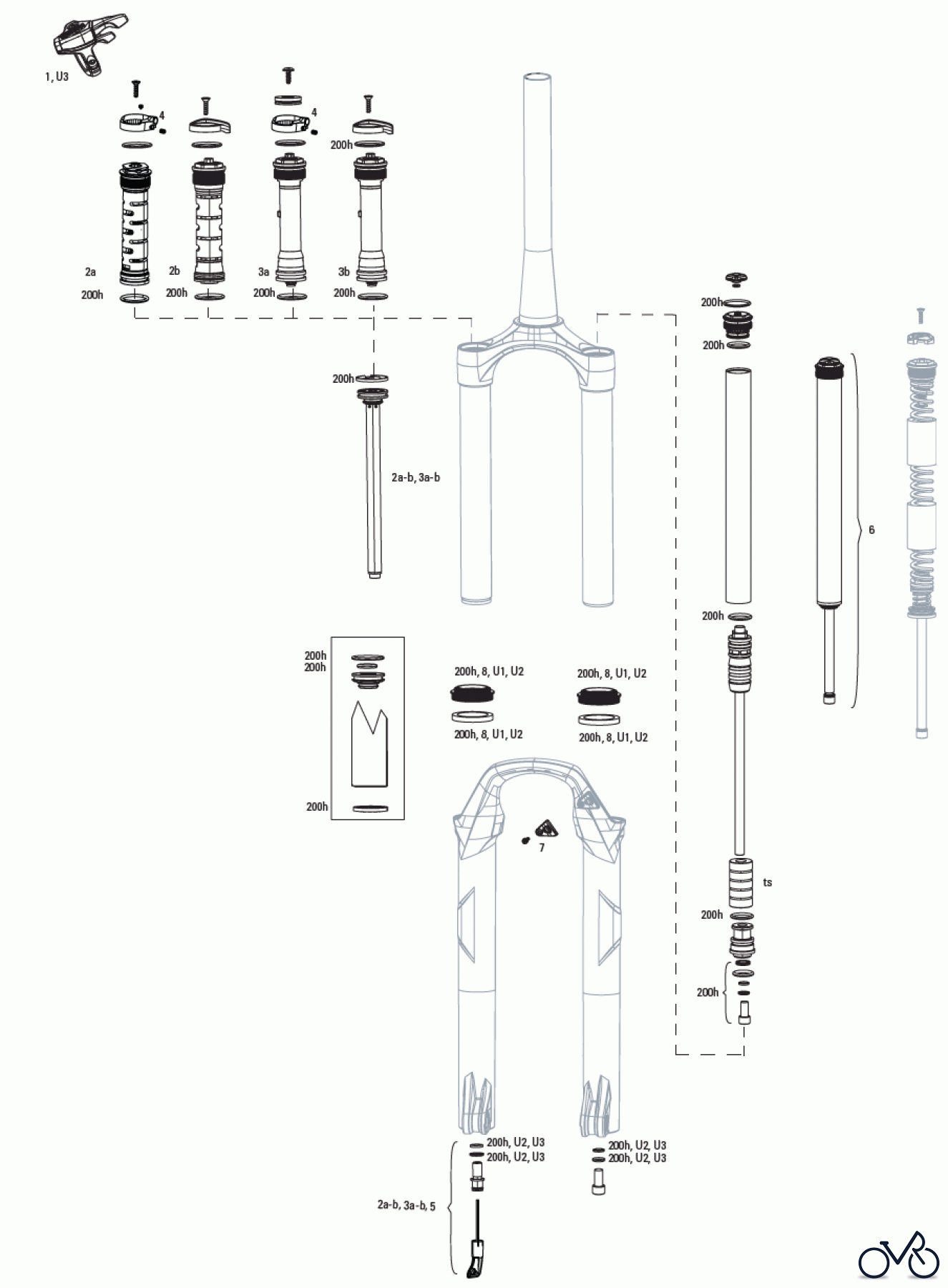 Sram RockShox RECON TK A1-A2/RL A1-A2 (2018-2020)
