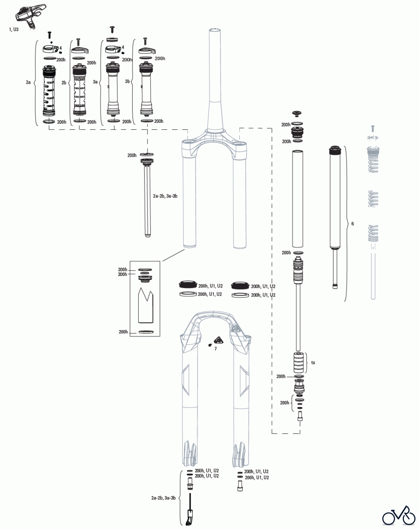 Sram RockShox RECON SILVER TK C1/RL B1 (2017-2019)