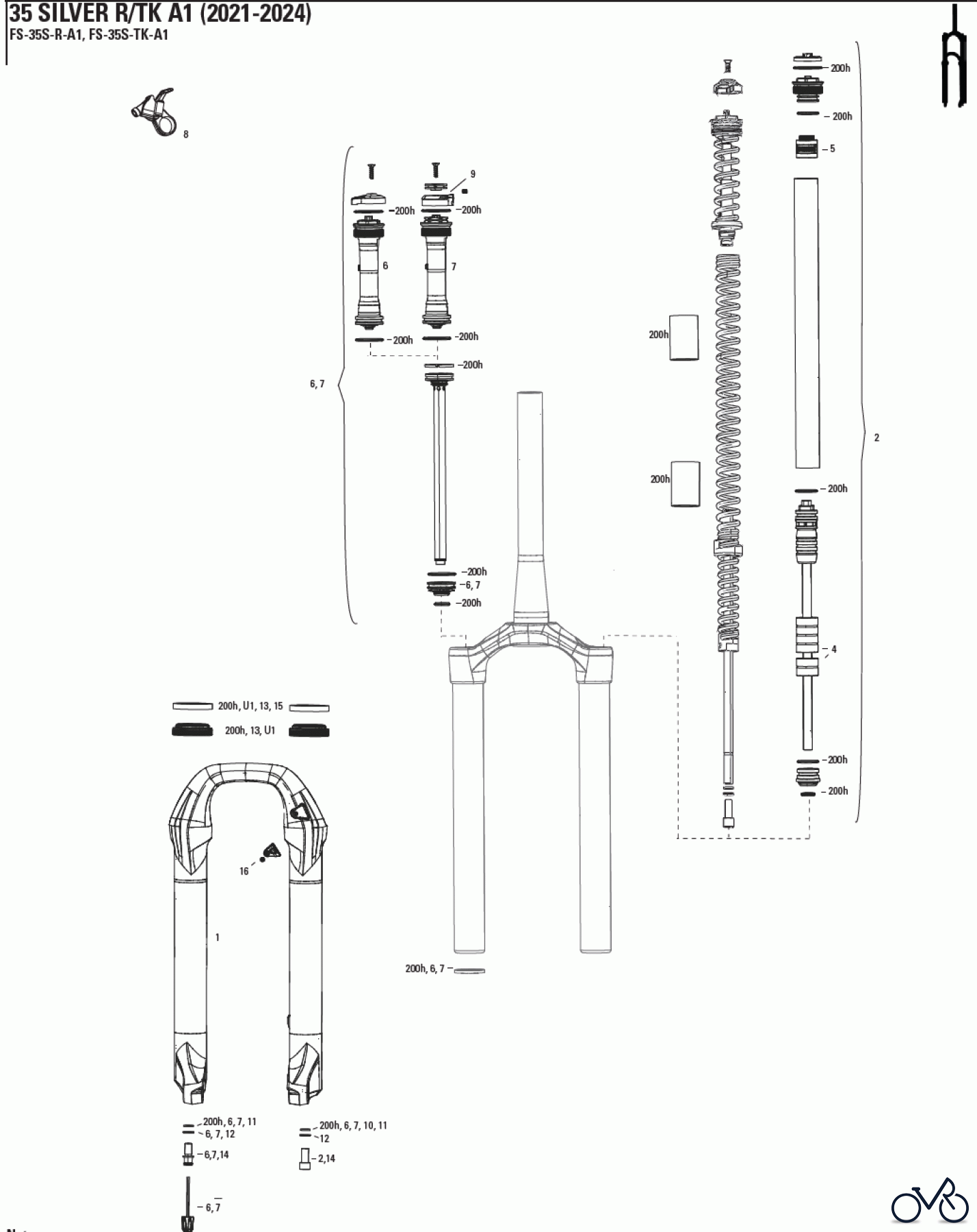 Sram RockShox 35 SILVER R/TK A1 (2021-2024)
