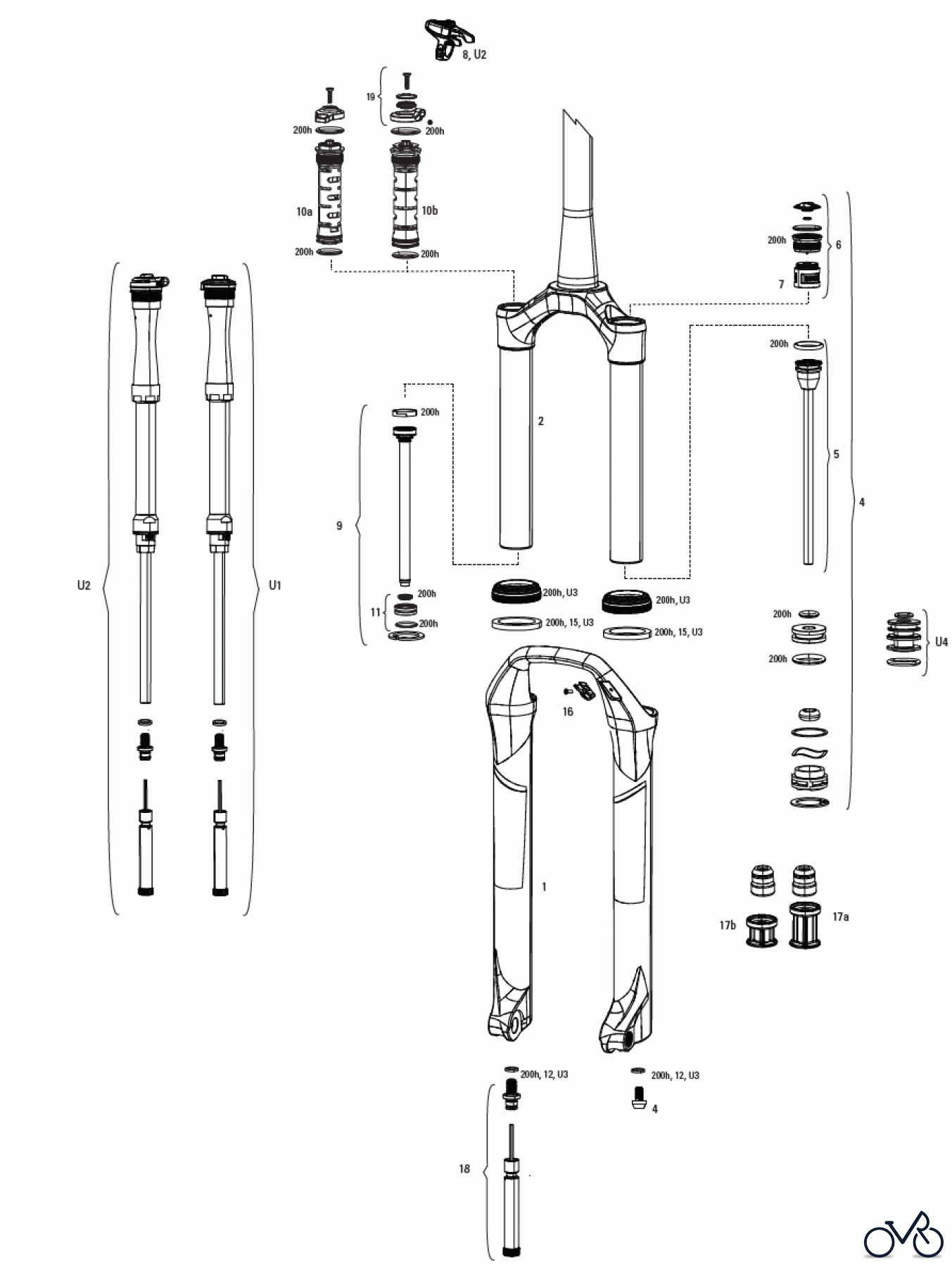 Sram RockShox REBA-10 non-Boost - A7-A8 (2018-2025)