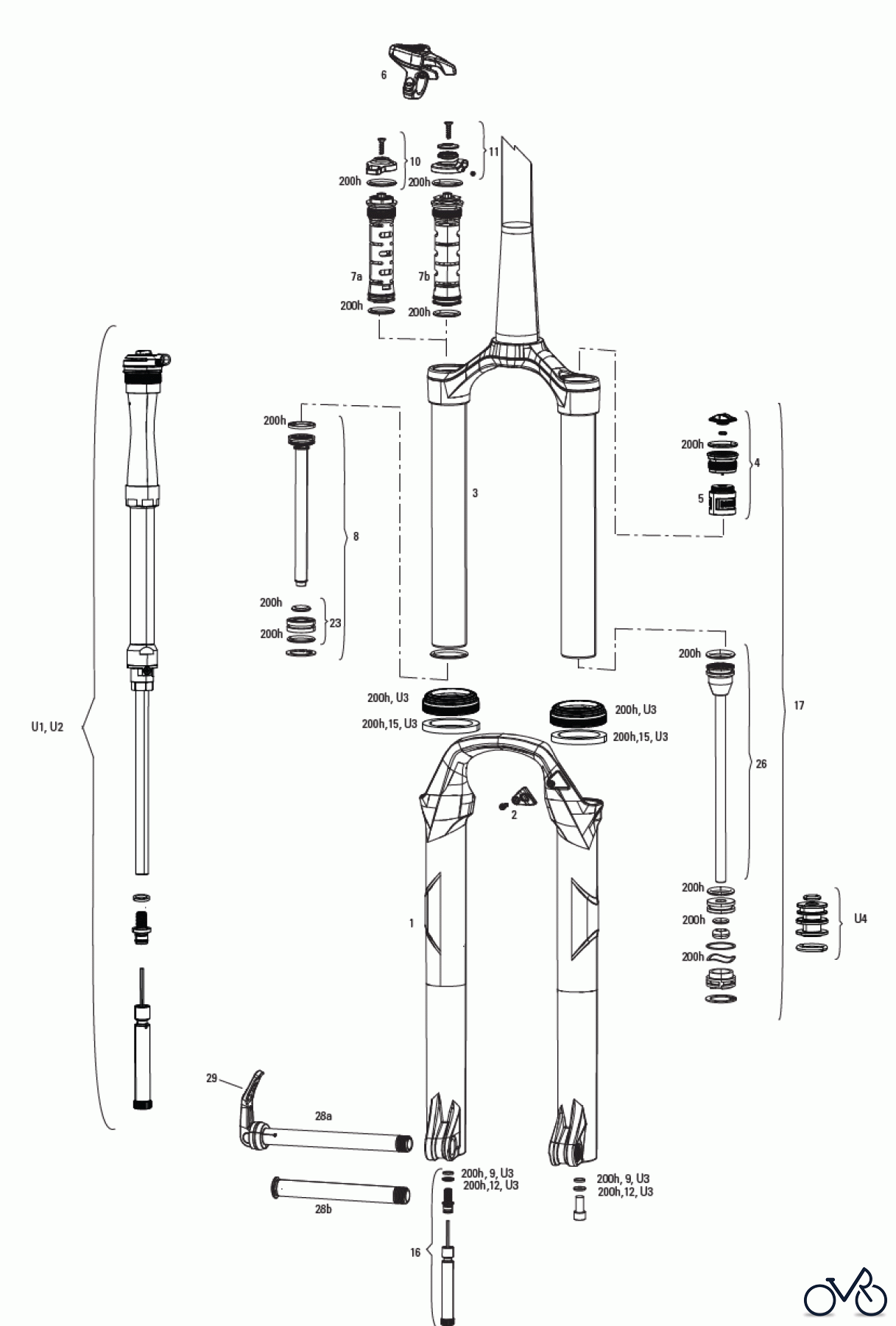Sram RockShox REBA-12 Boost - A5-A9 (2016-2025)