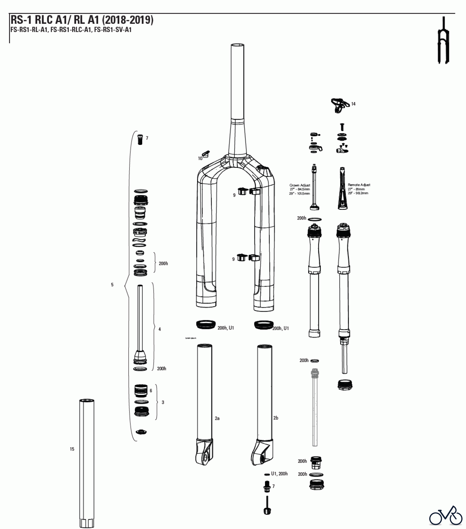 Sram RockShox RS-1 RLC A1/ RL A1 (2018-2019)
