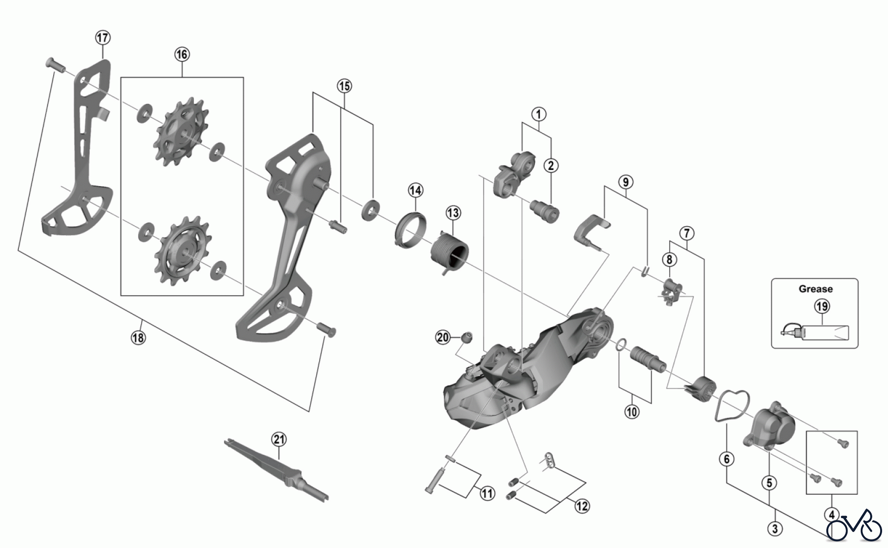 Shimano RD Rear Derailleur - Schaltwerk RD-M8150-11 (-4973) DEORE XT Rear Derailleur 11speed