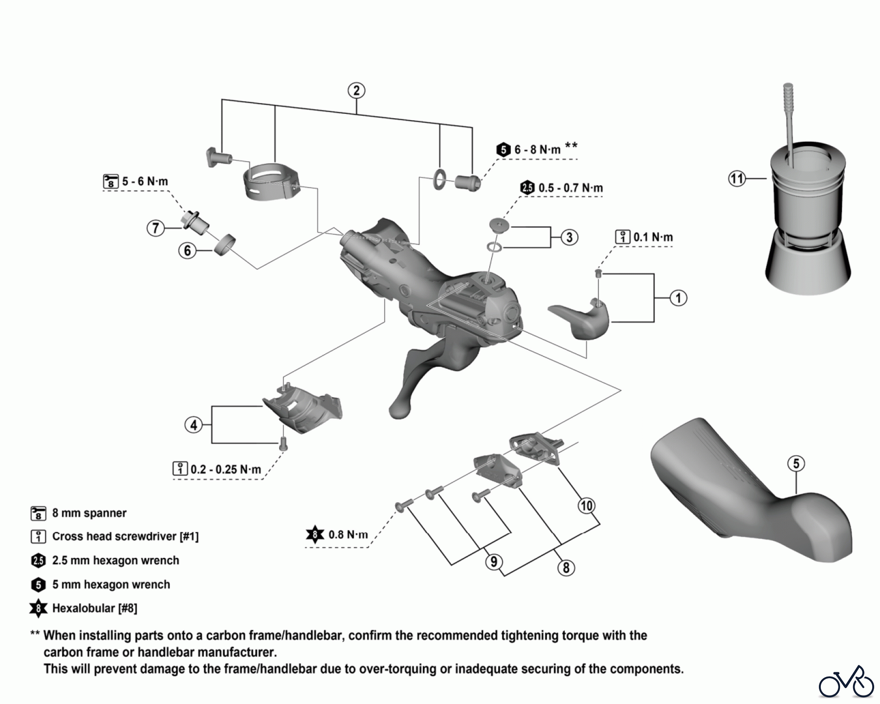 Shimano BL Brake Lever - Bremshebel BL-U6030-L (-5093) CUES Brake Lever BL-U6030-L For Disc Brake