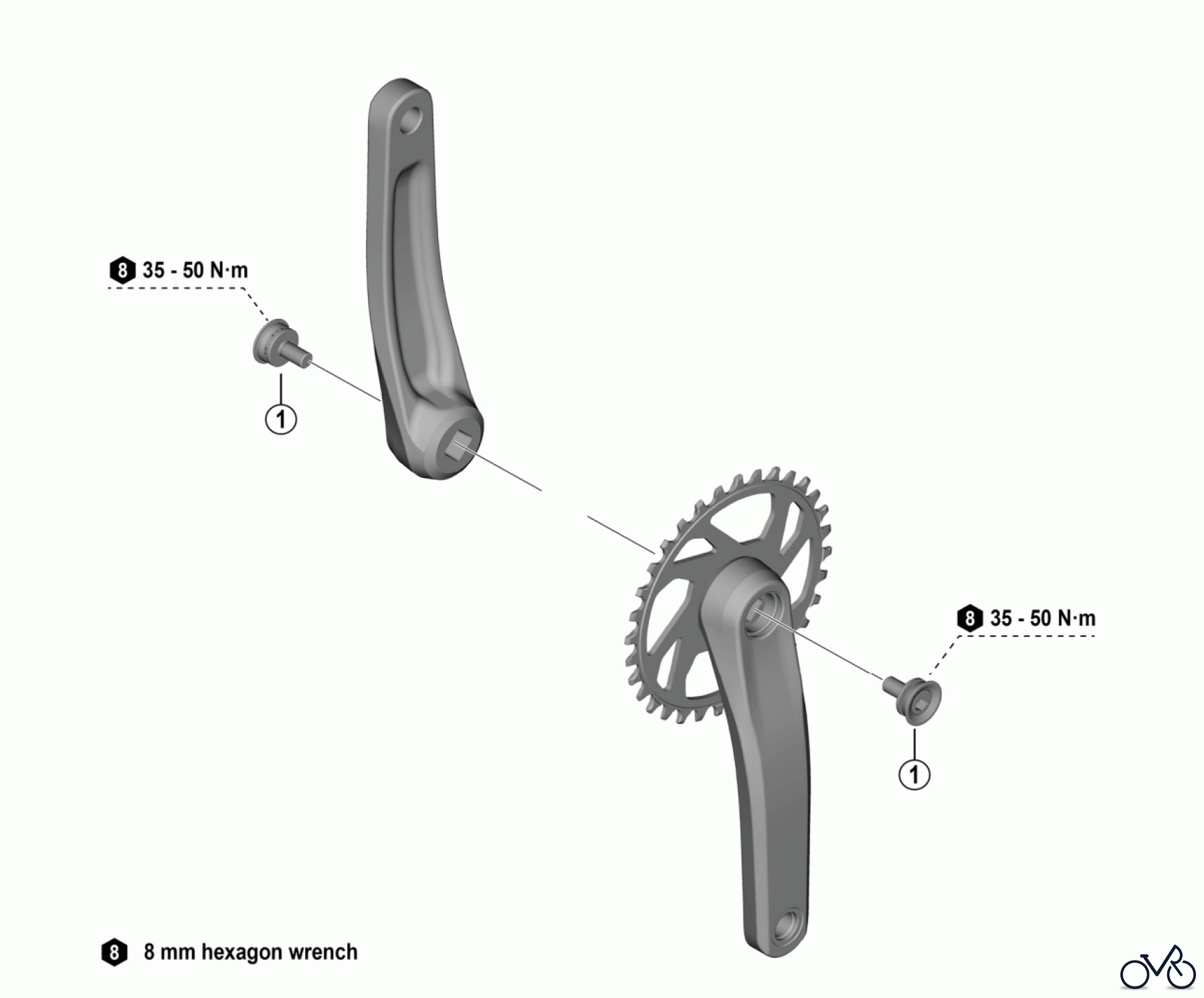 Shimano FC Front Chainwheel - Kurbelsatz, Vorderes Kettenblatt FC-UT400-1 (-4891)  Crankset