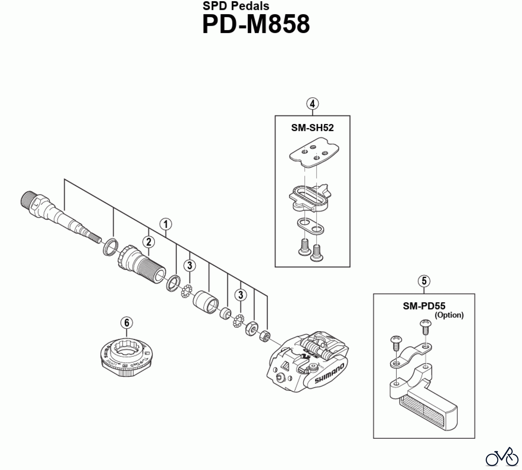  Shimano PD Pedal - Pedale PD-M858 SPD Pedals