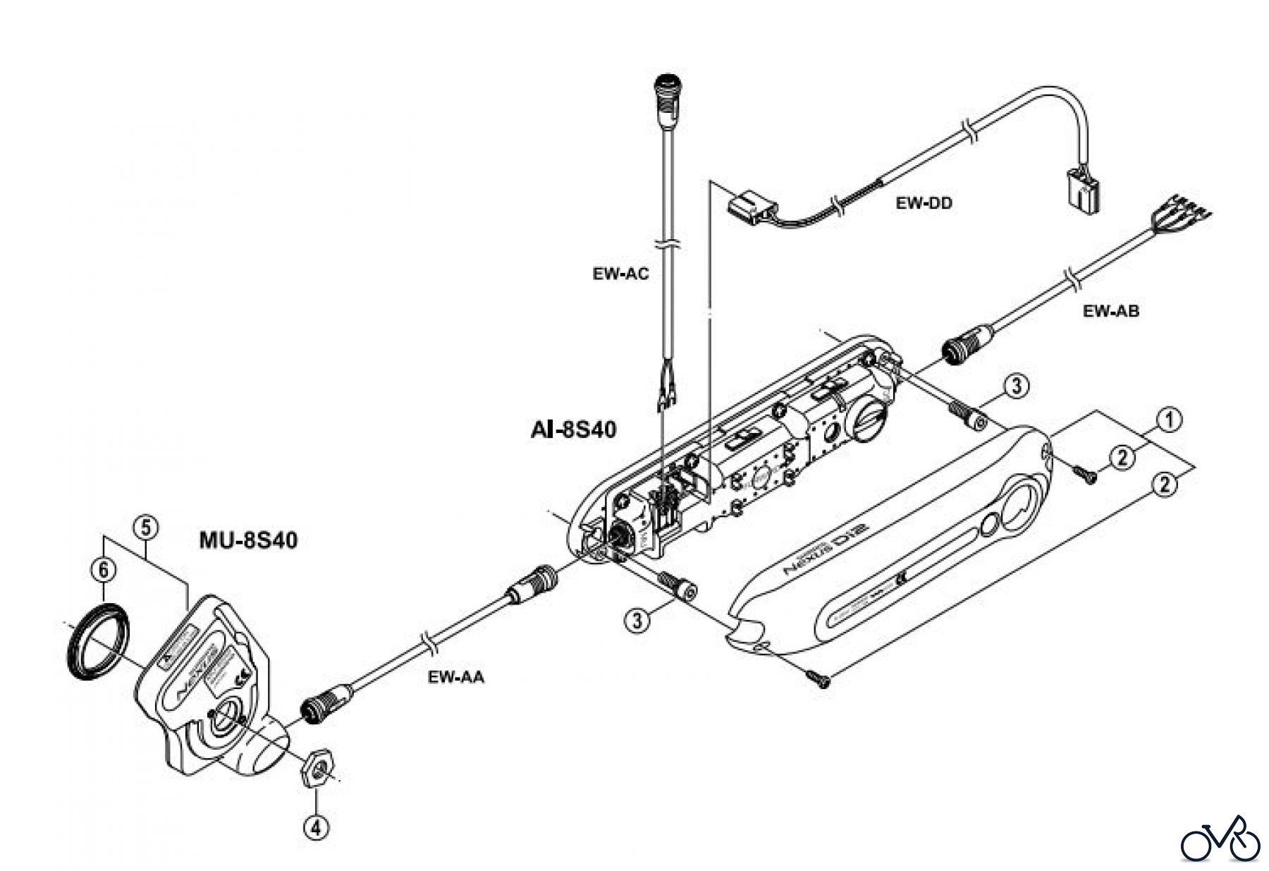 Shimano AI Automatic Inter-3/5/7 - Automatische Nabenschaltung AI-8S40-MU-8S40