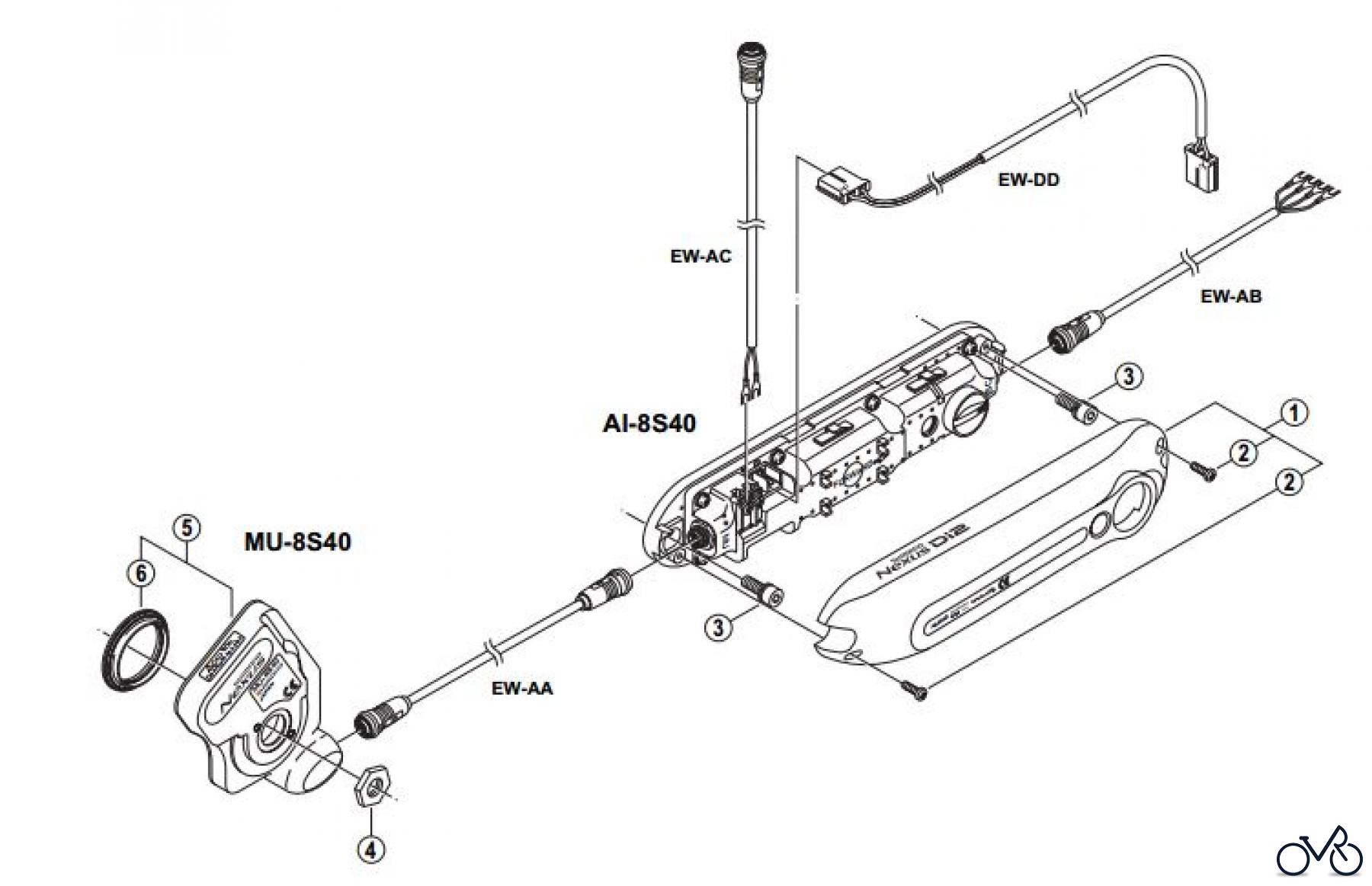 Shimano AI Automatic Inter-3/5/7 - Automatische Nabenschaltung AI-8S40