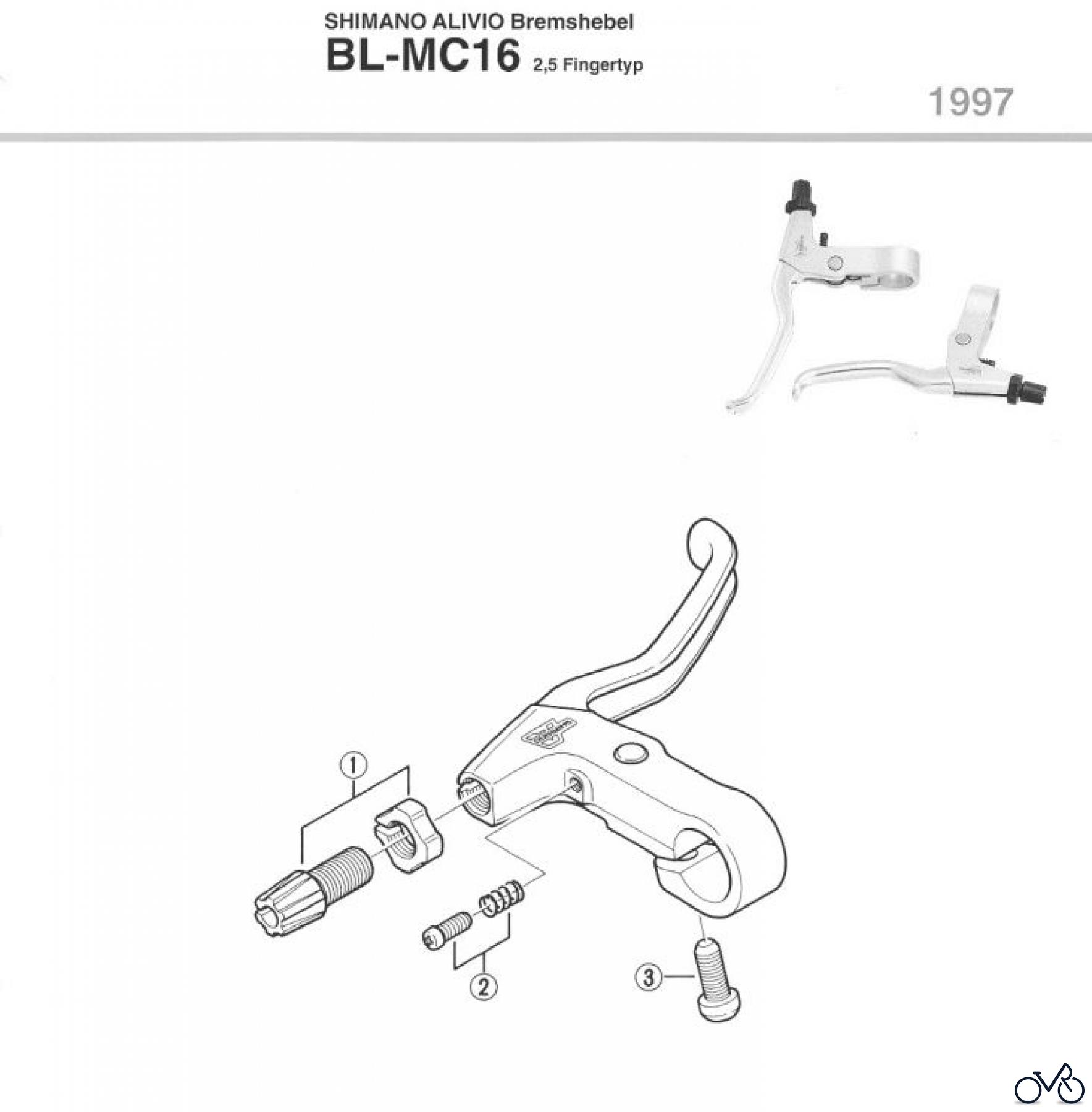 Shimano BL Brake Lever - Bremshebel BL-MC16-97