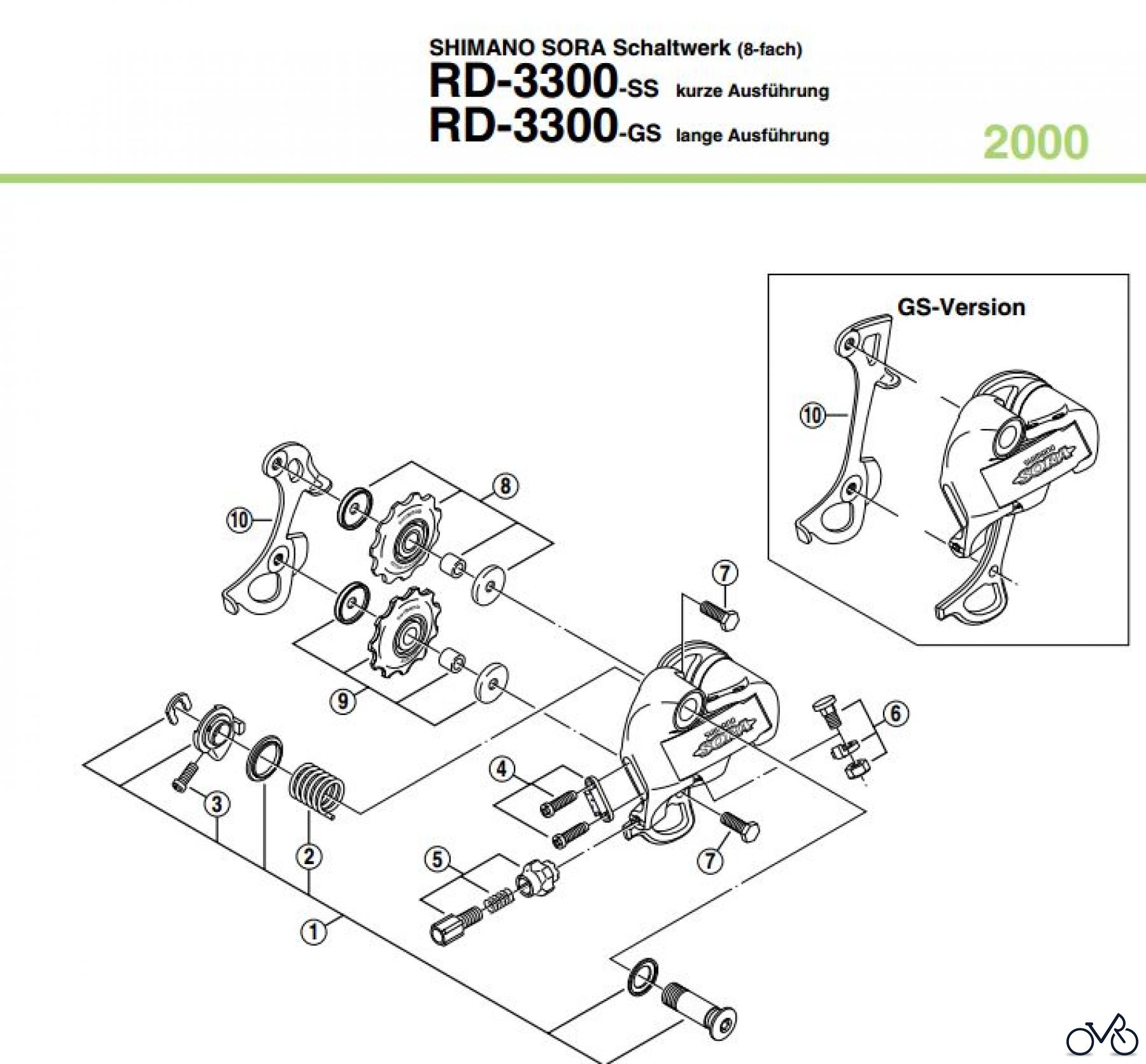 Shimano RD Rear Derailleur - Schaltwerk RD-3300-00