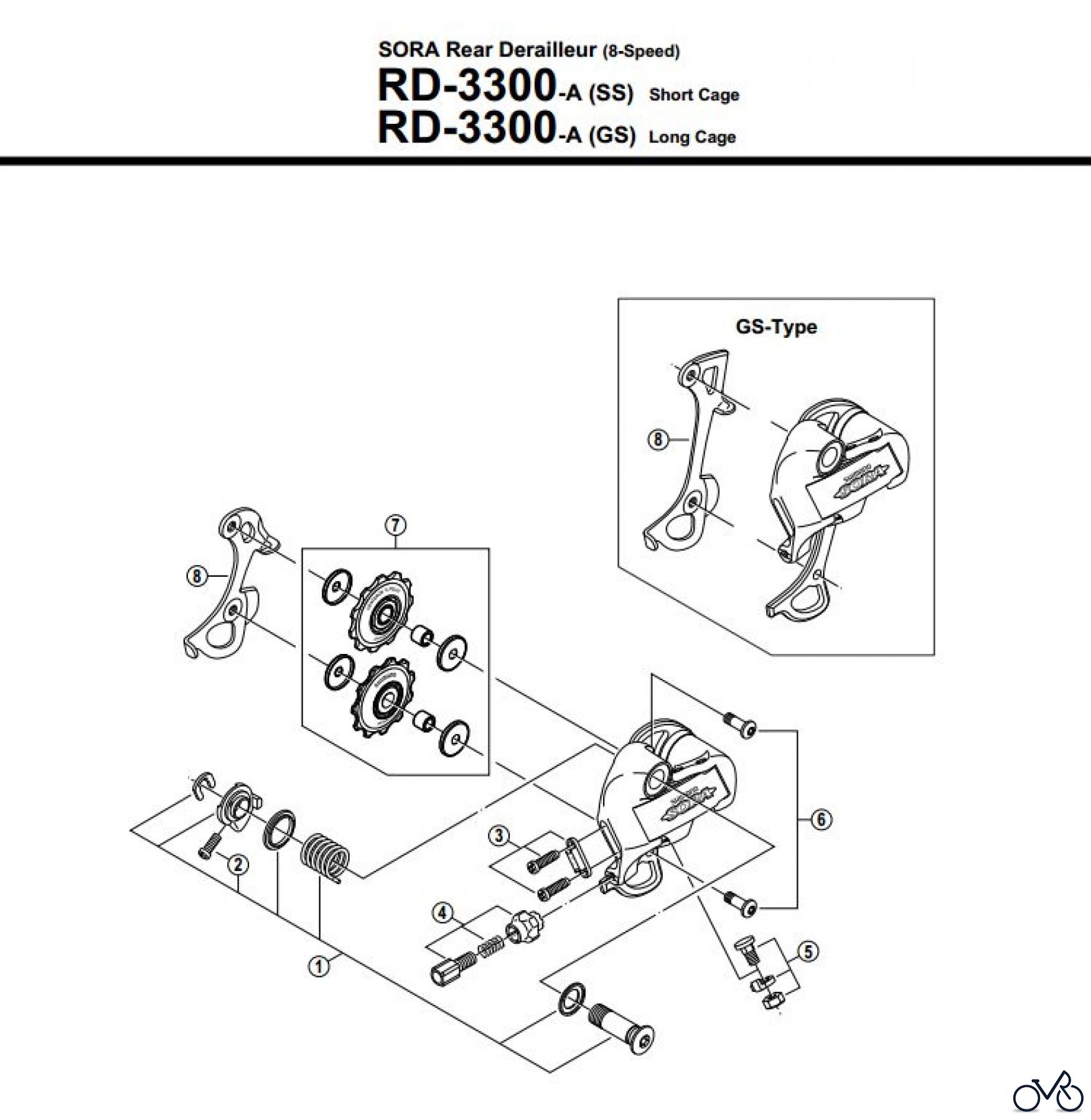 Shimano RD Rear Derailleur - Schaltwerk RD-3300-A-12539