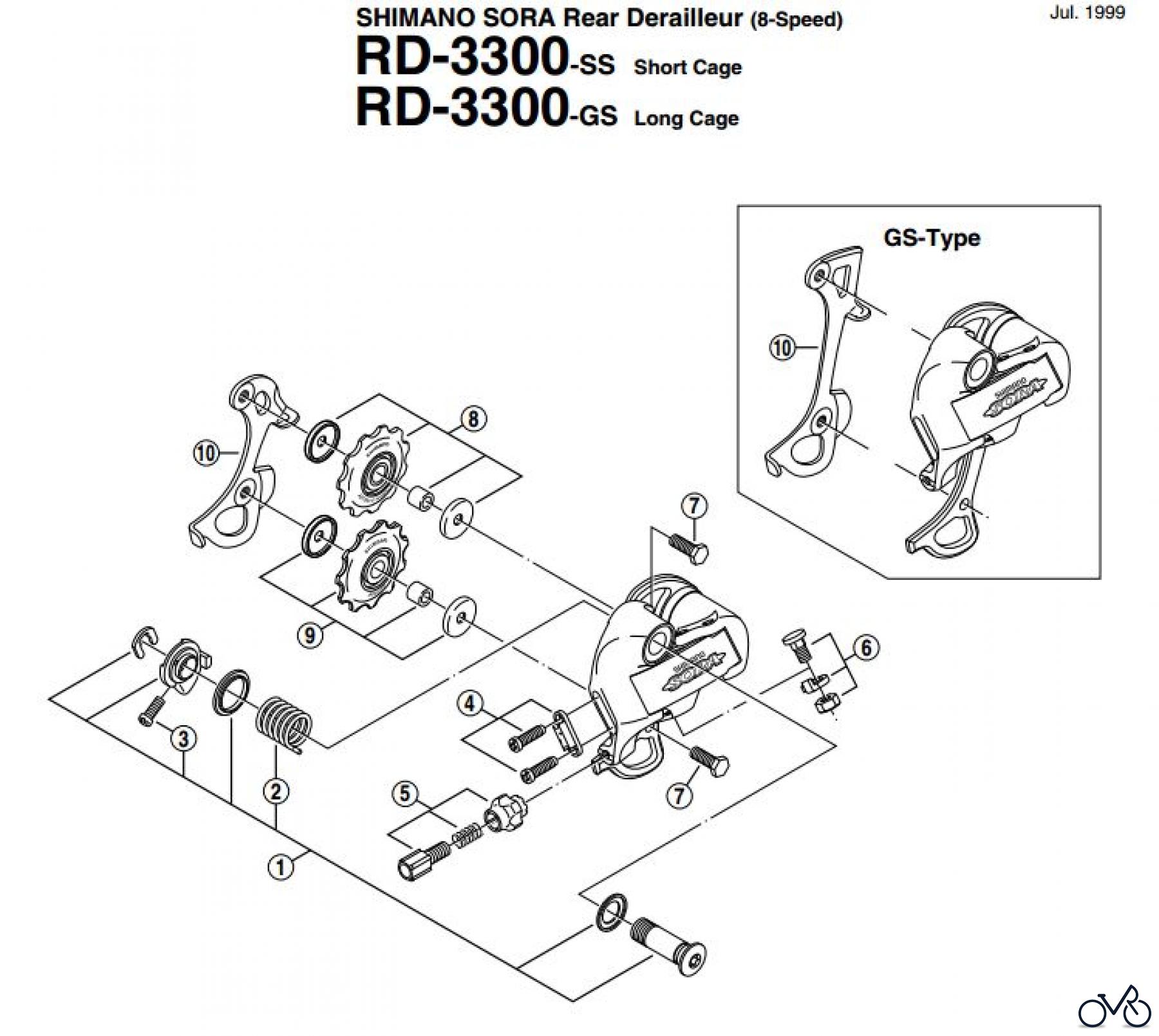 Shimano RD Rear Derailleur - Schaltwerk RD-3300-EV