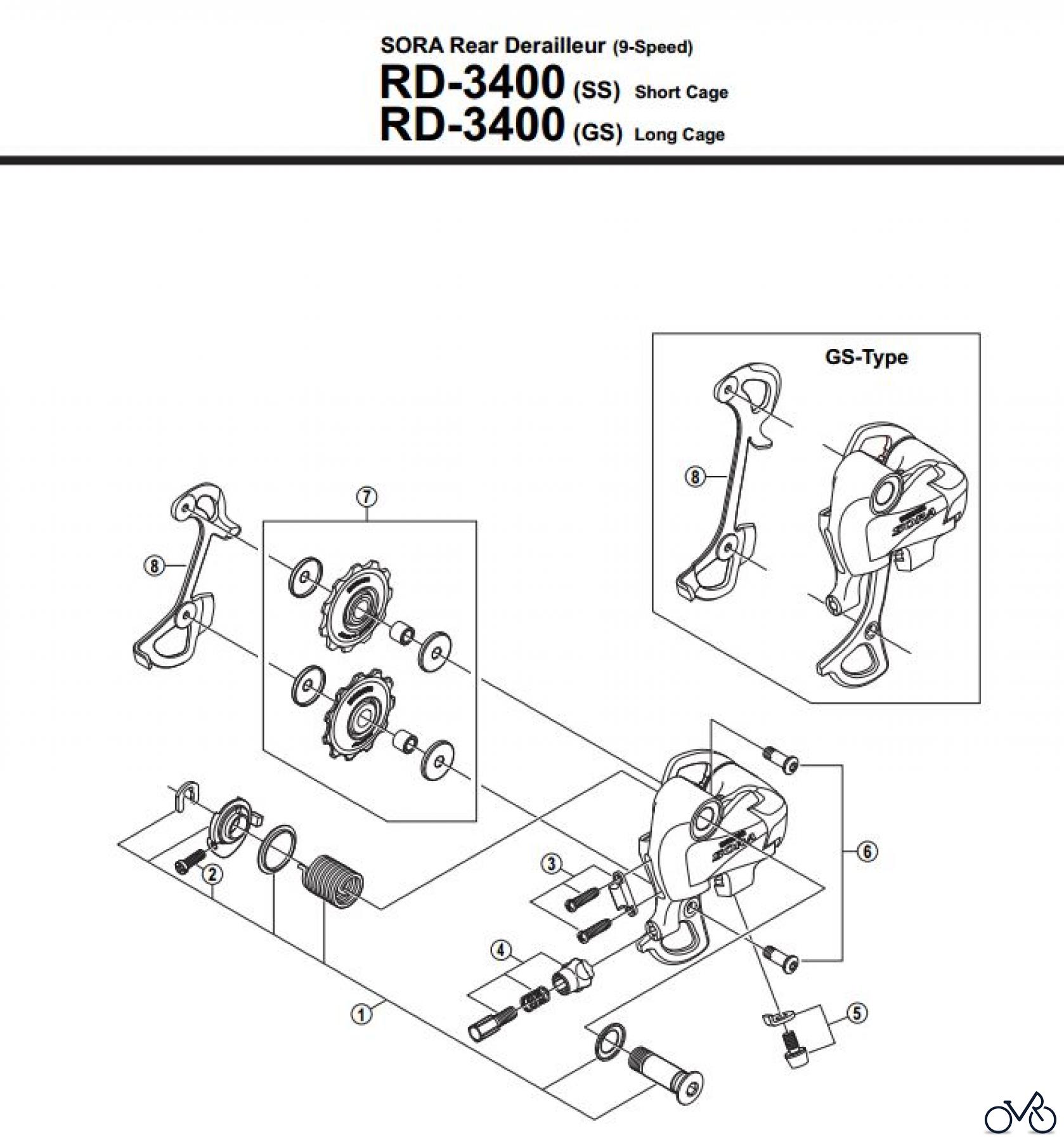 Shimano RD Rear Derailleur - Schaltwerk RD-3400-2754