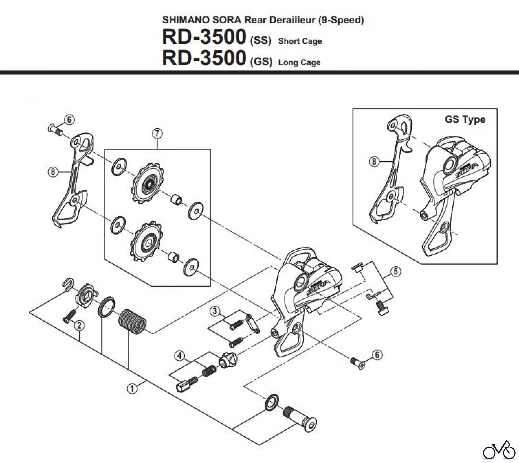 Shimano RD Rear Derailleur - Schaltwerk RD-3500-3419