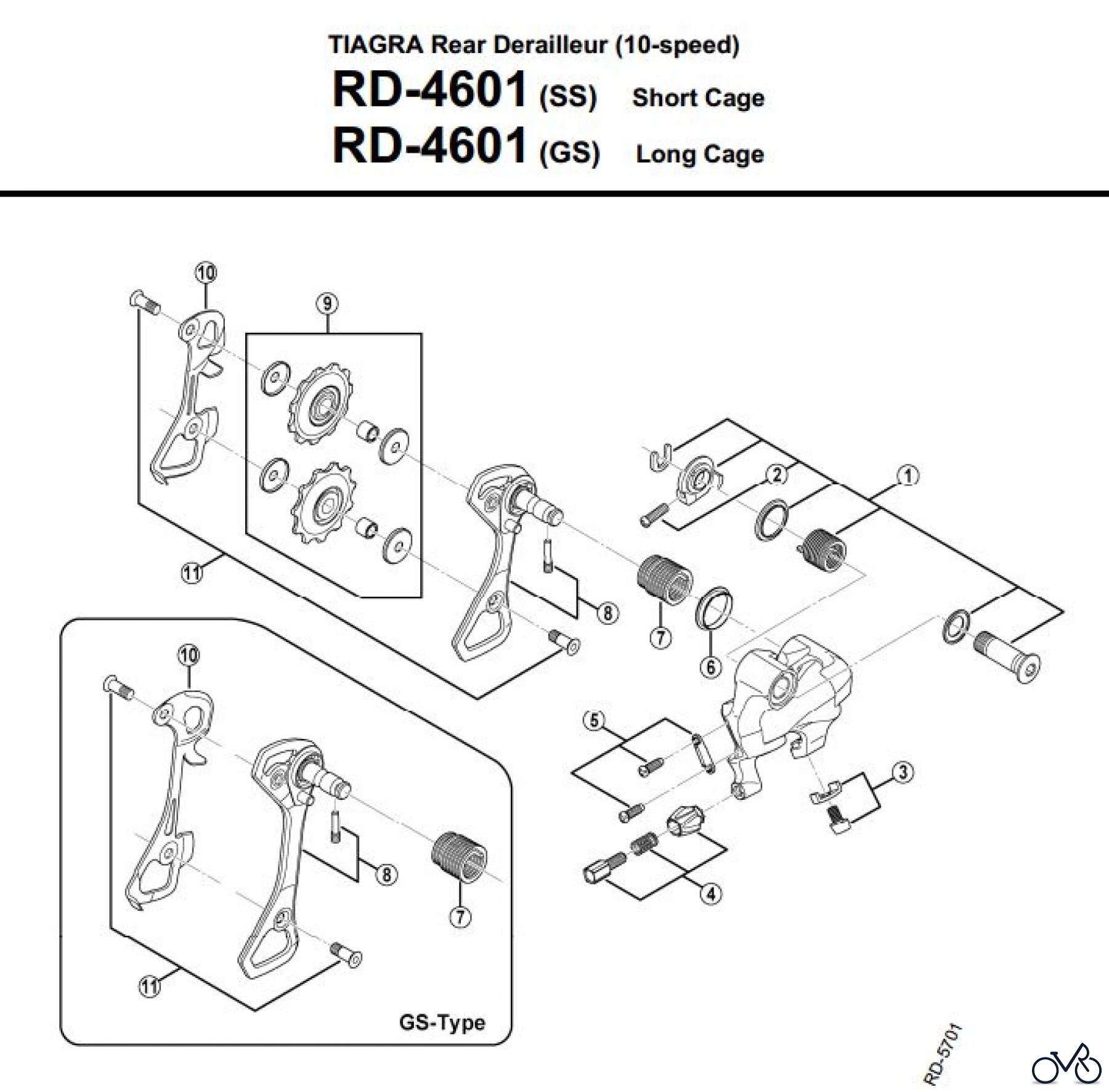 Shimano RD Rear Derailleur - Schaltwerk RD-4601-3424A
