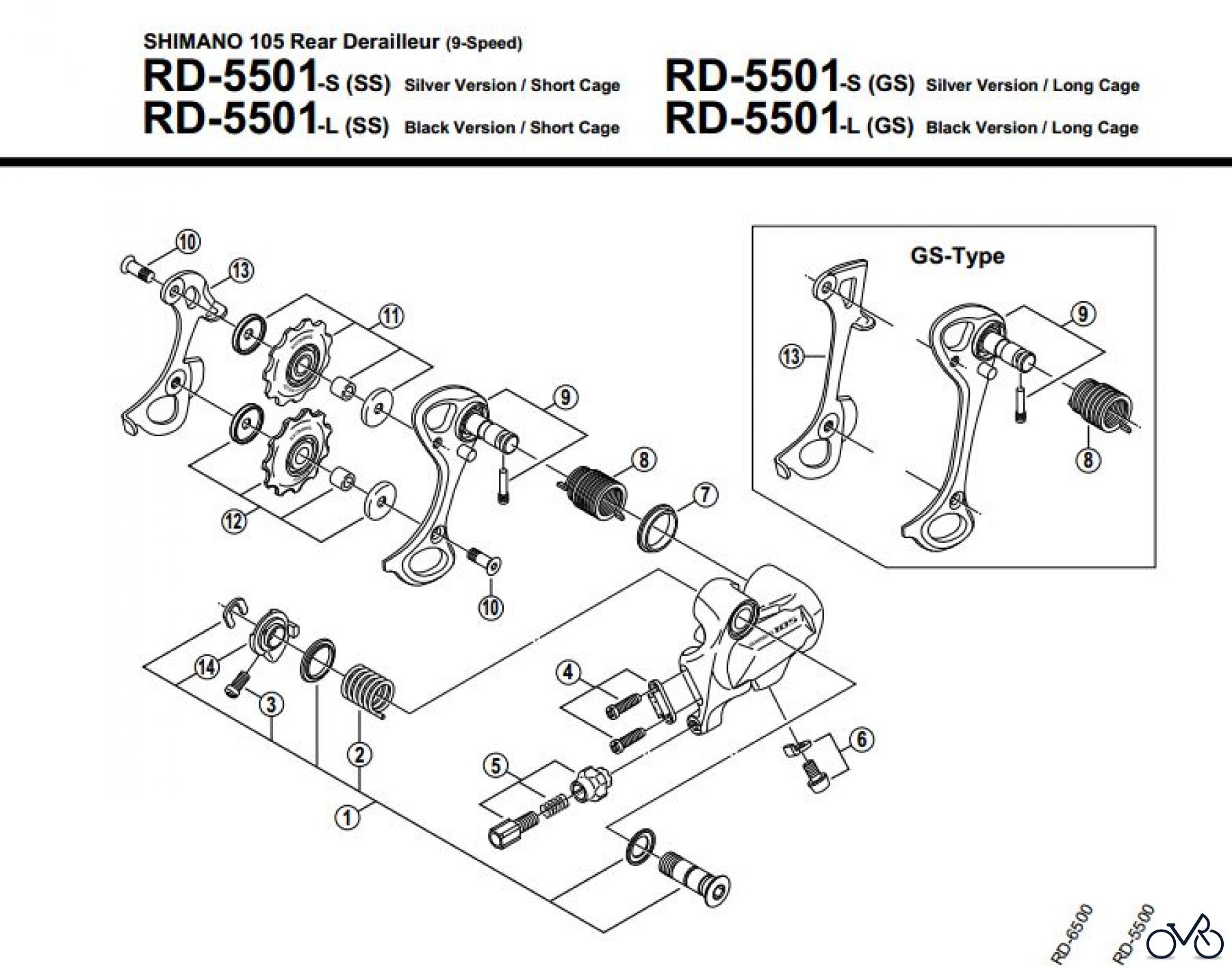 Shimano RD Rear Derailleur - Schaltwerk RD-5501