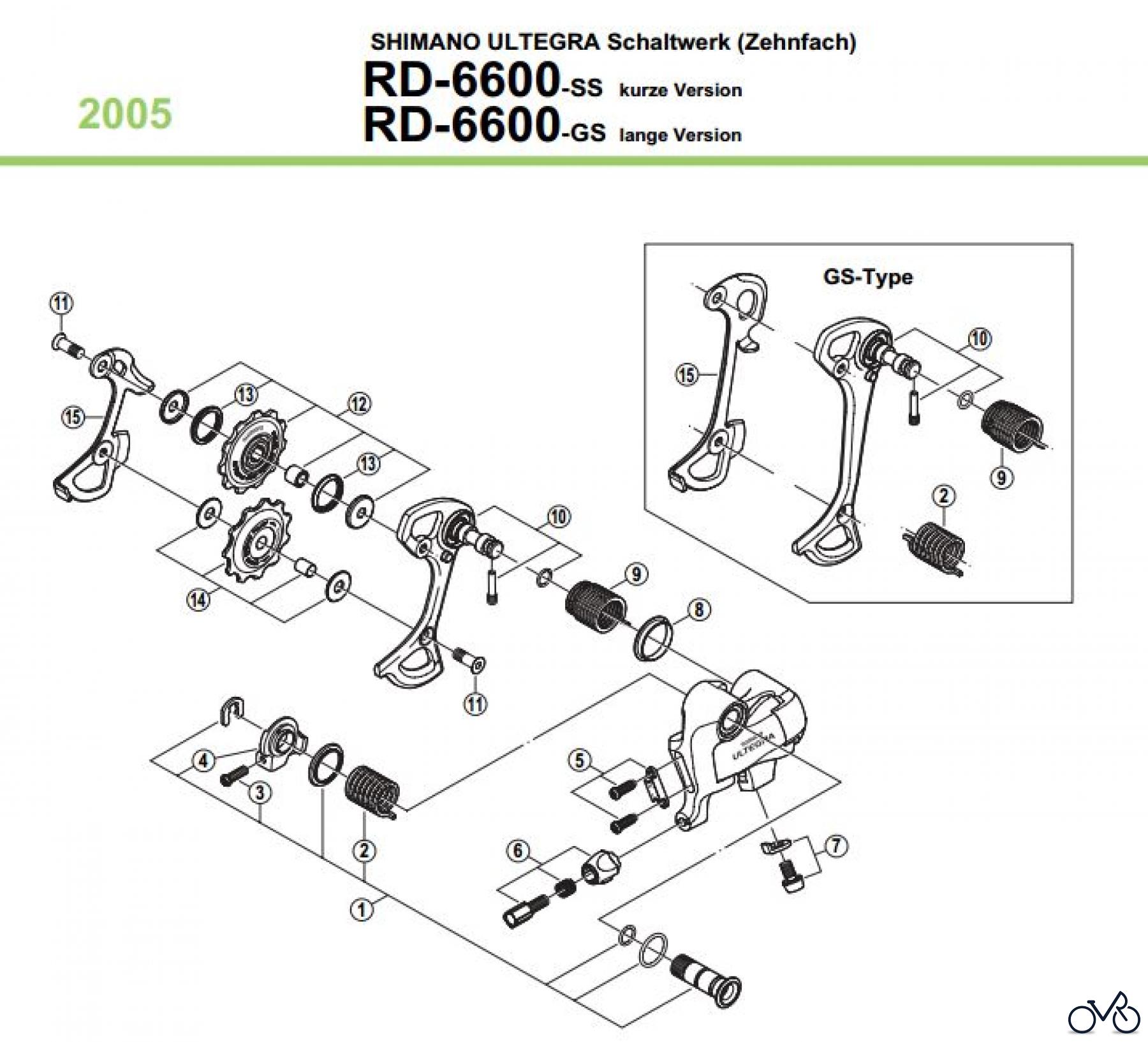 Shimano RD Rear Derailleur - Schaltwerk RD-6600-05