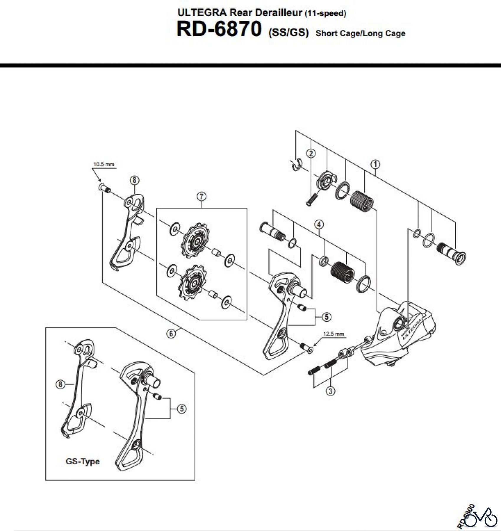 Shimano RD Rear Derailleur - Schaltwerk RD-6870-3641