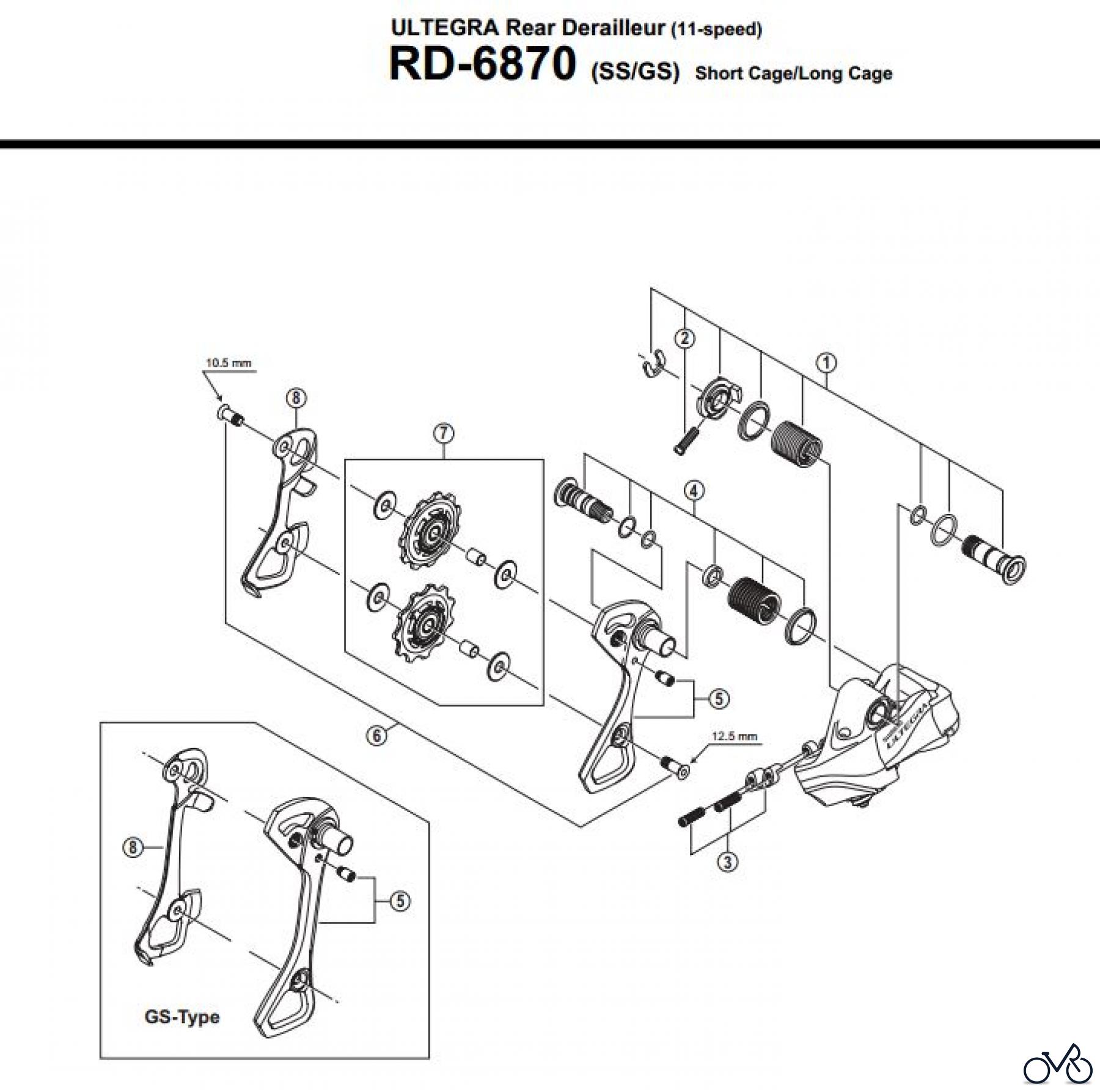 Shimano RD Rear Derailleur - Schaltwerk RD-6870-3641A
