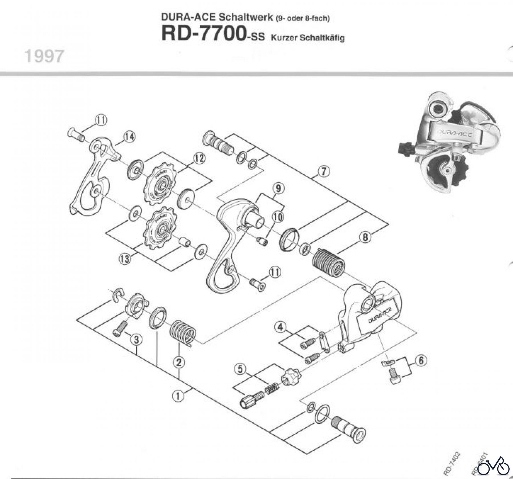 Shimano RD Rear Derailleur - Schaltwerk RD-7700-97