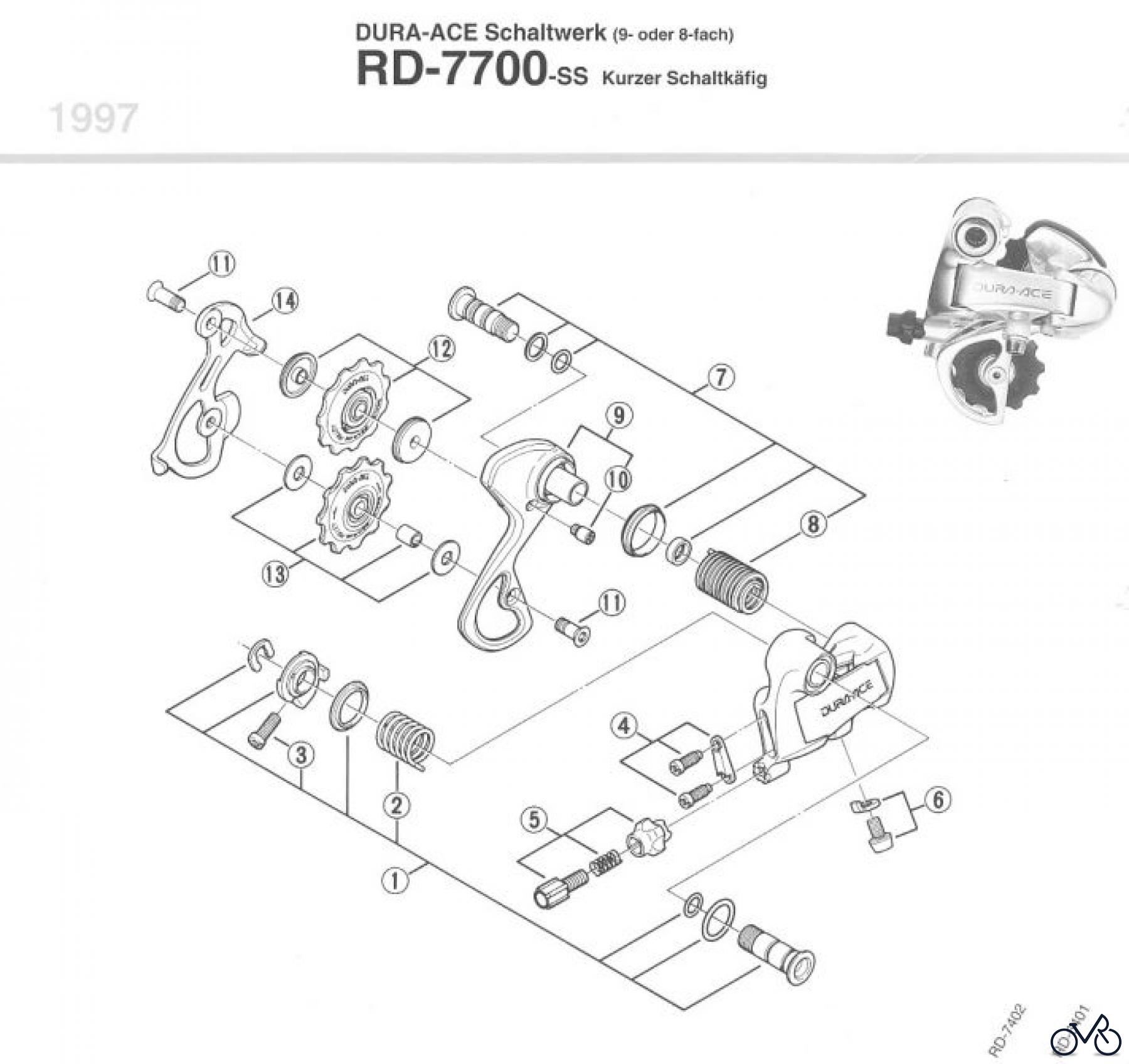 Shimano RD Rear Derailleur - Schaltwerk RD-7700-SS-97