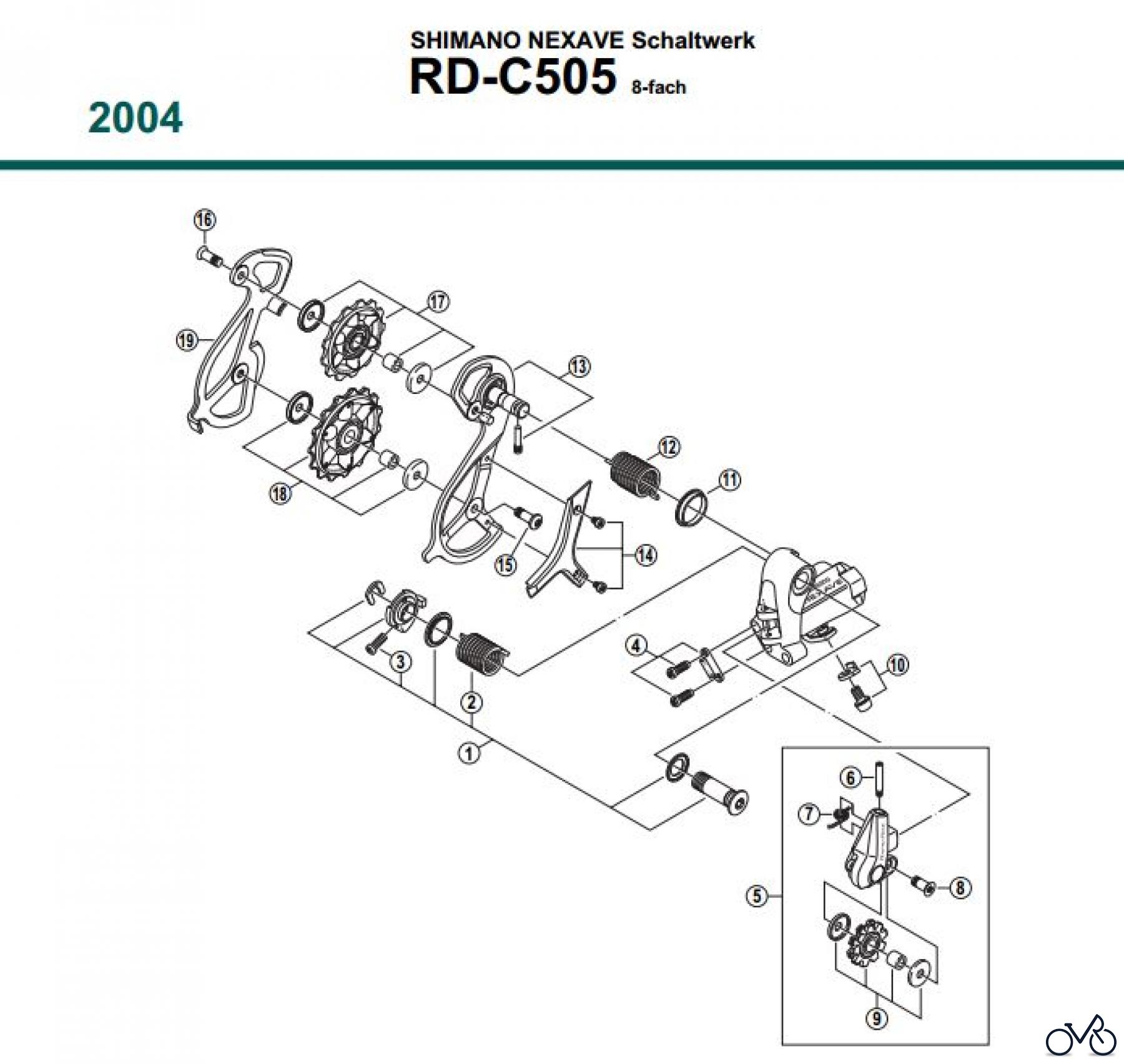 Shimano RD Rear Derailleur - Schaltwerk RD-C505-04