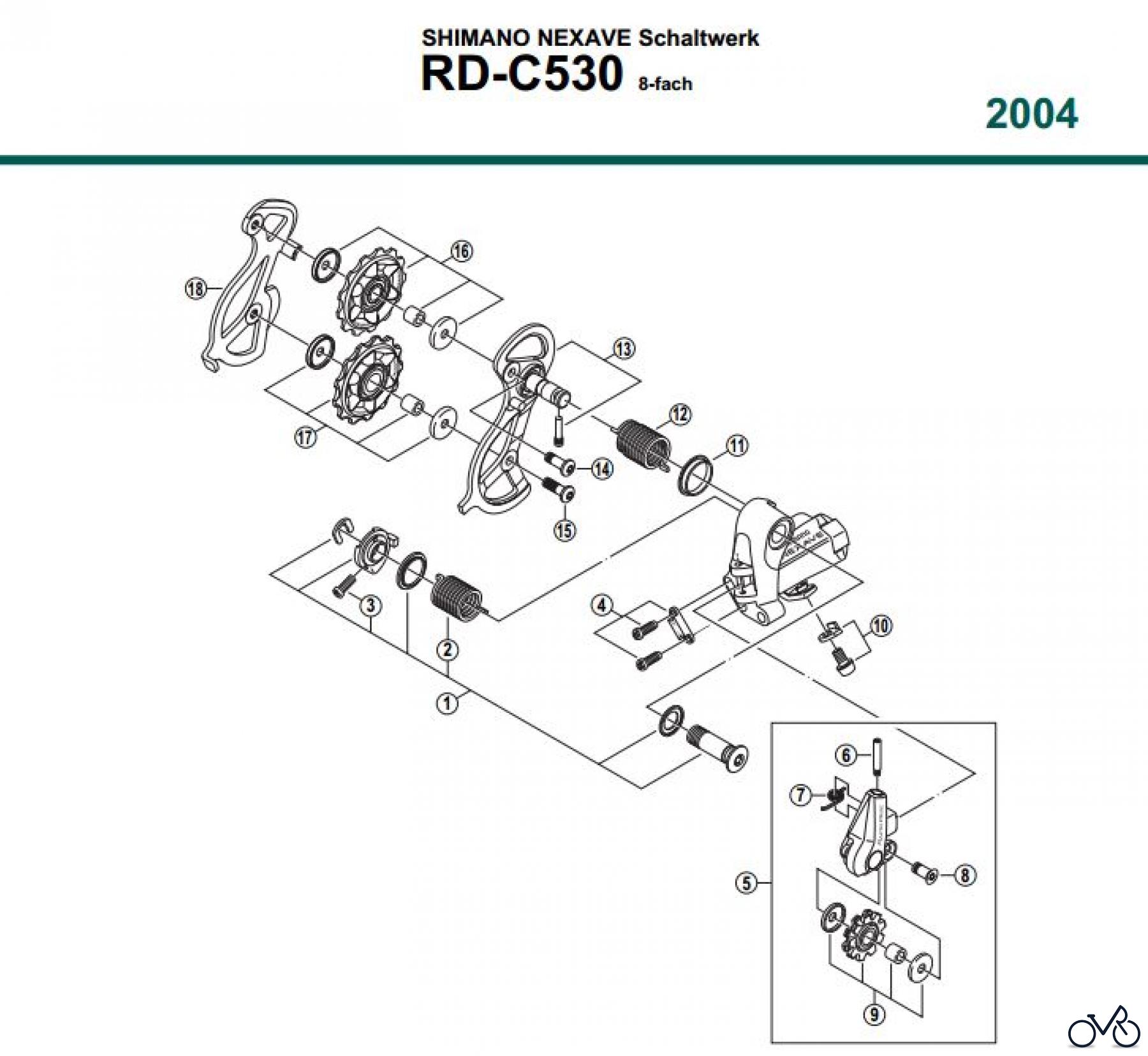 Shimano RD Rear Derailleur - Schaltwerk RD-C530-04